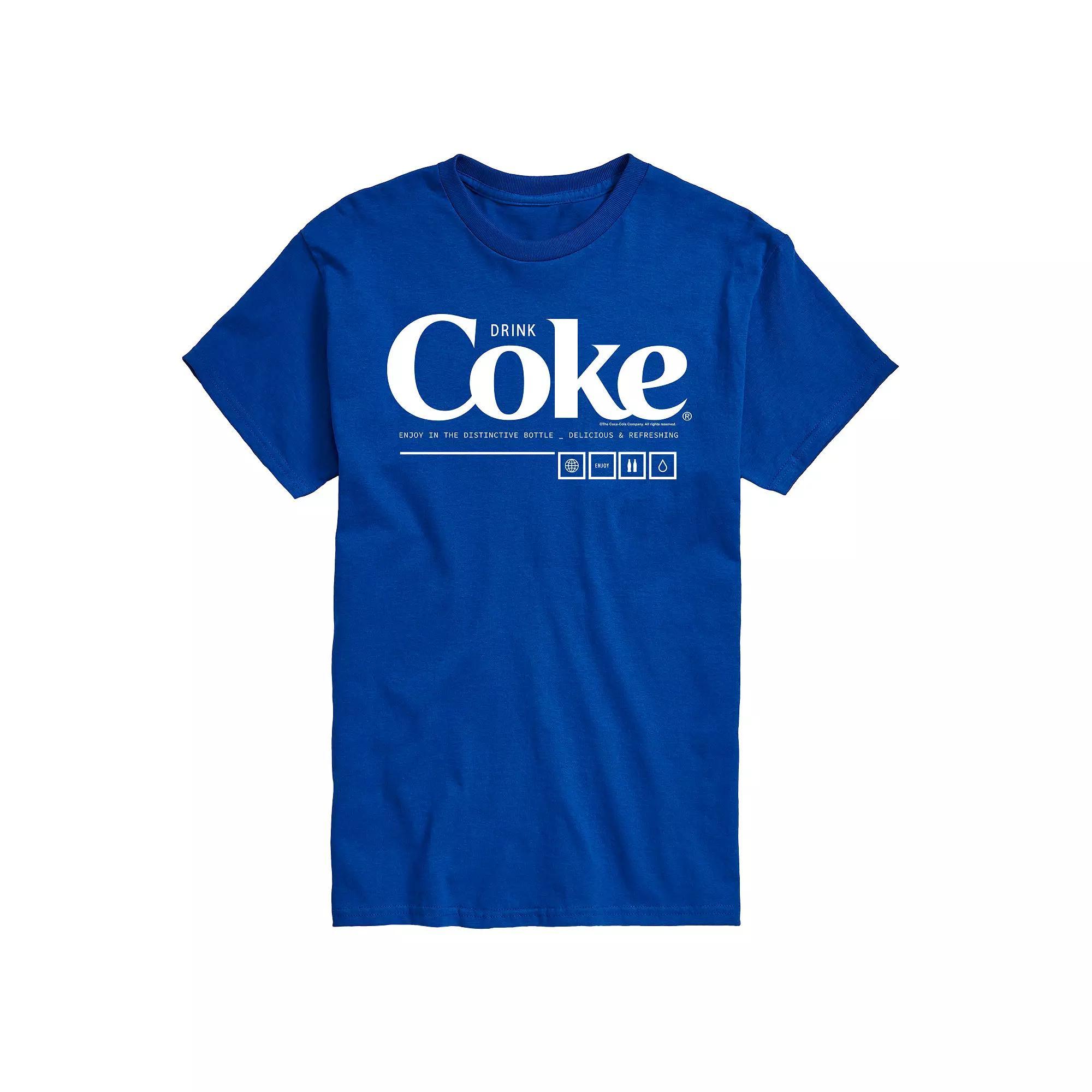 Men's Coca-Cola Drink Coke Enjoy Graphic Tee, Size: XXL, Gray Product Image