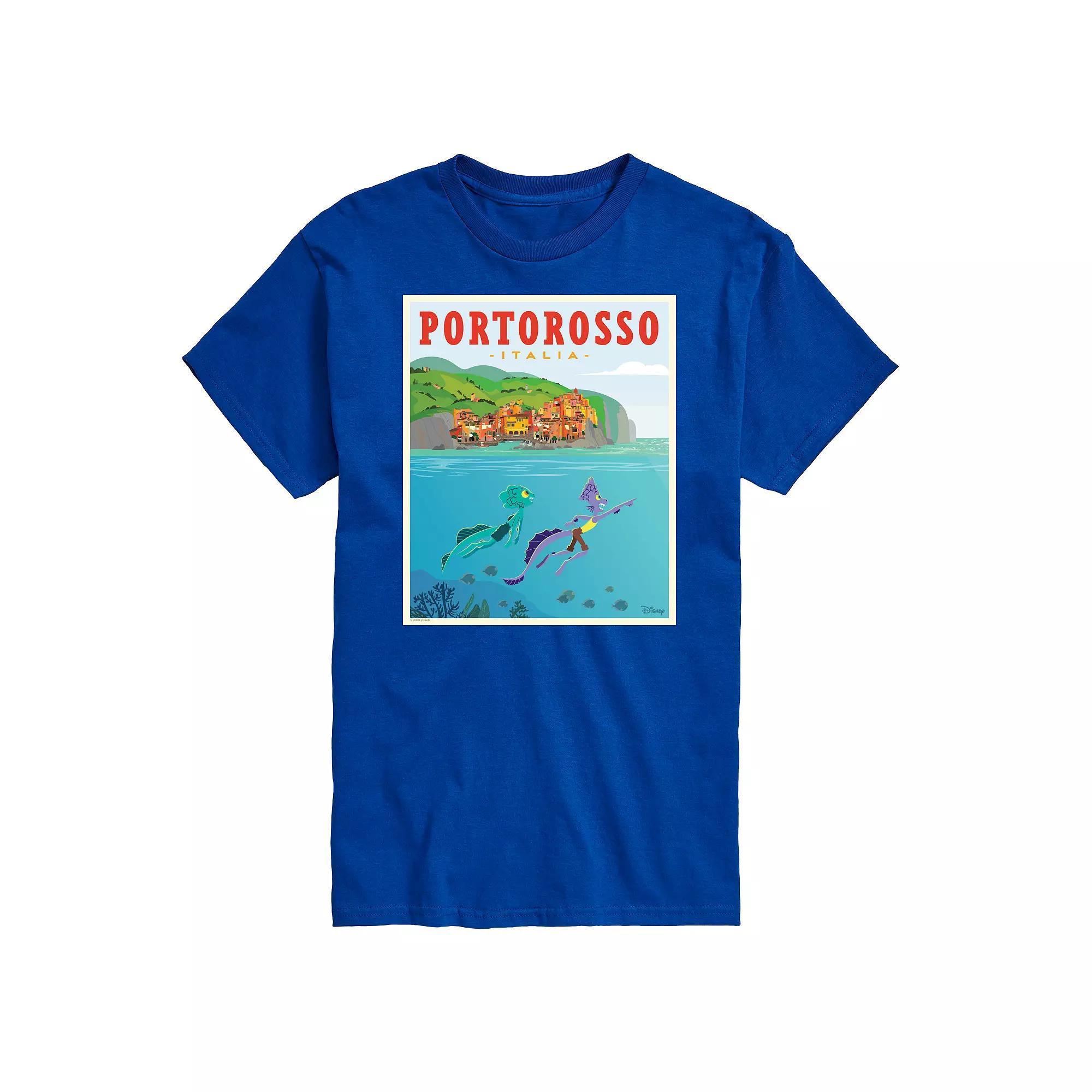 Disney / Pixars Luca Big & Tall Italy Postcard Graphic Tee, Mens Product Image