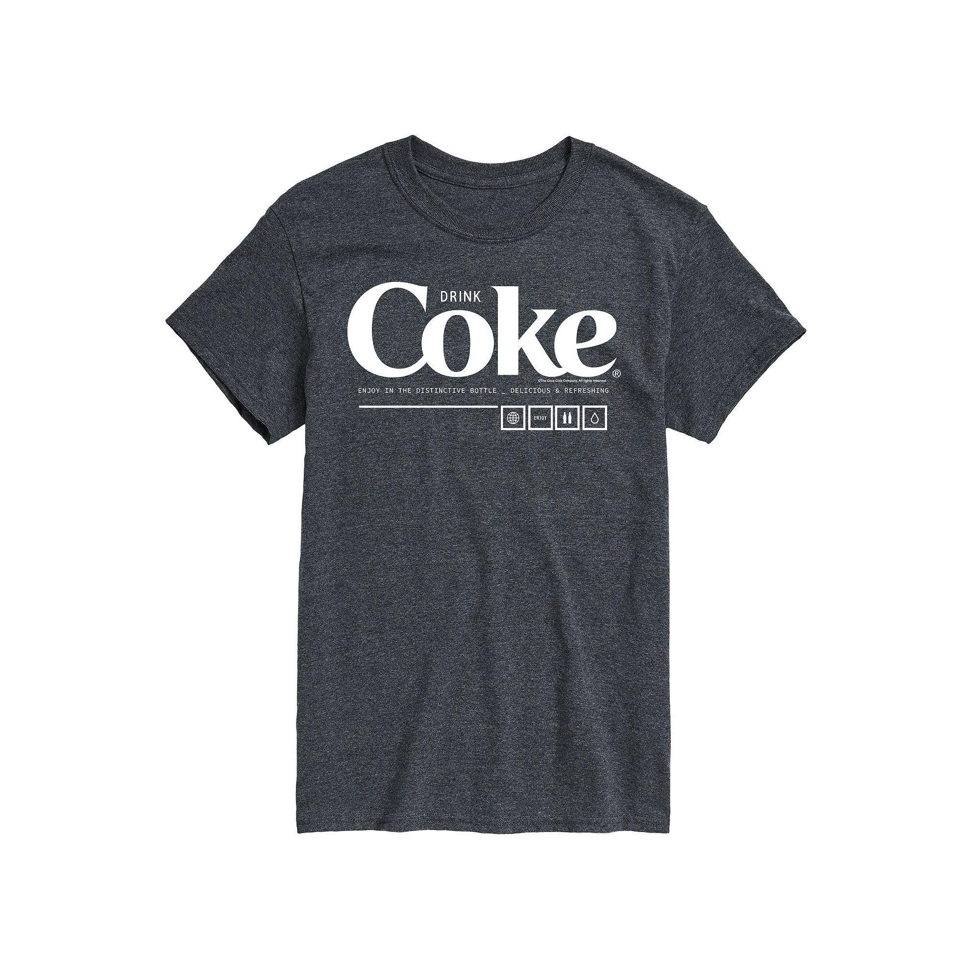 Men's Coca-Cola Drink Coke Enjoy Graphic Tee, Size: XXL, Gray Product Image
