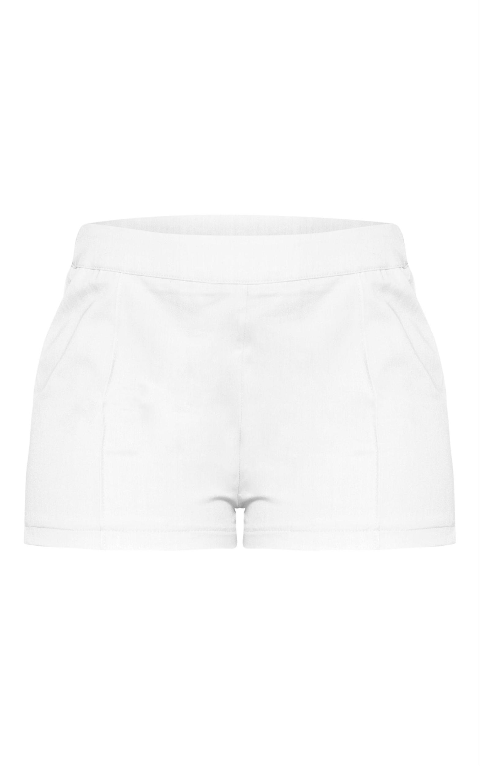 Cream Tailored Woven Hot Pants Product Image