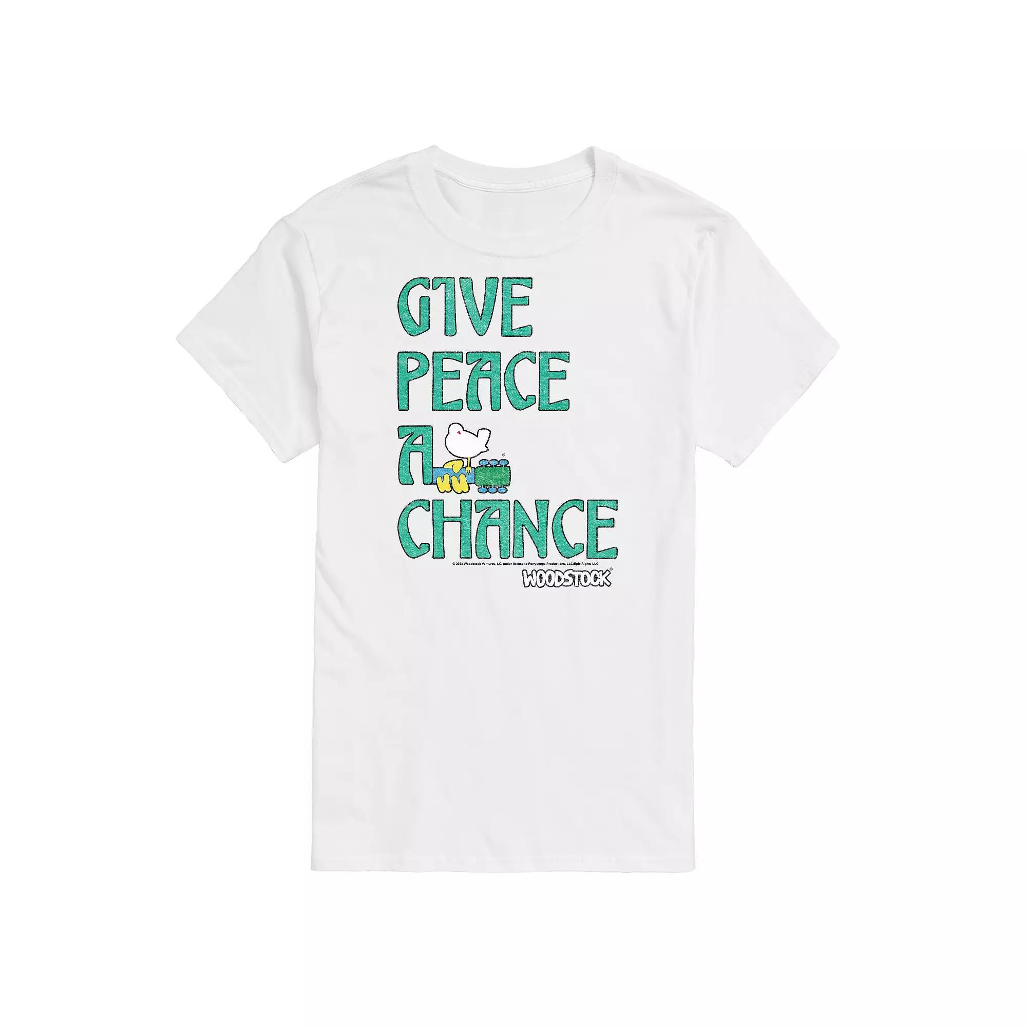 Mens Woodstock Give Peace A Chance Graphic Tee Product Image