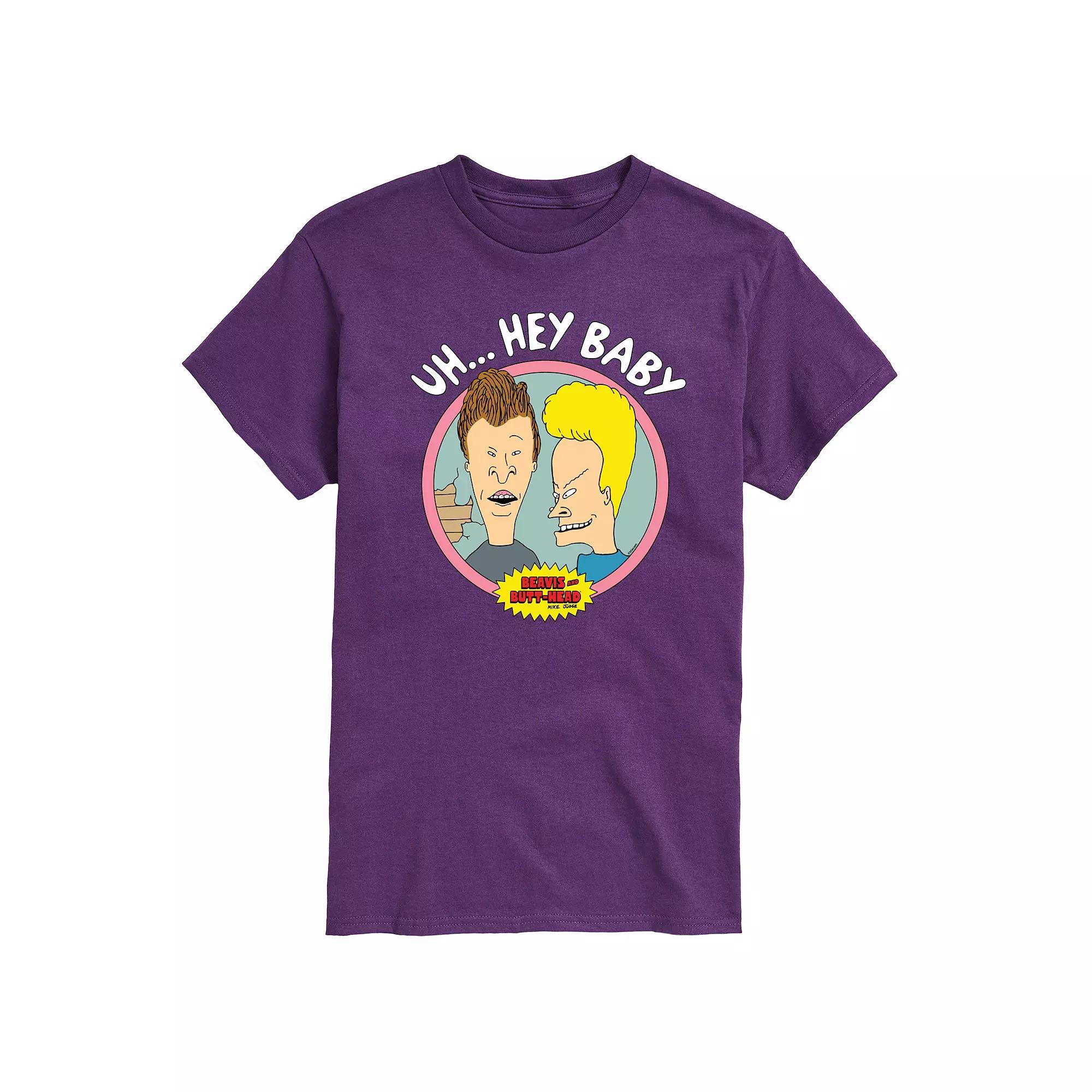 Mens Beavis & Butthead Uh... Hey Baby Graphic Tee Product Image