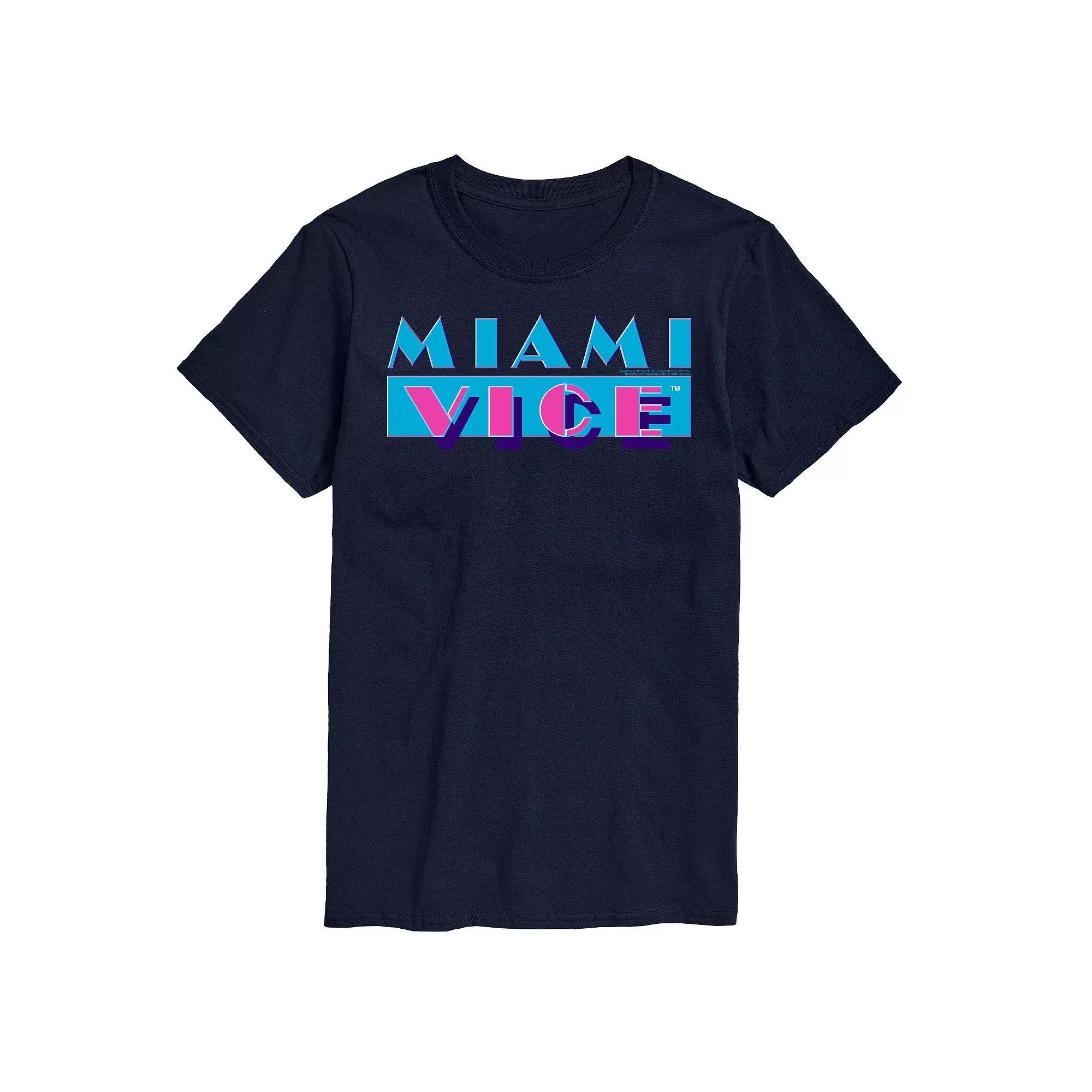 Men's Miami Vice Logo Tee, Size: Large, Blue Product Image