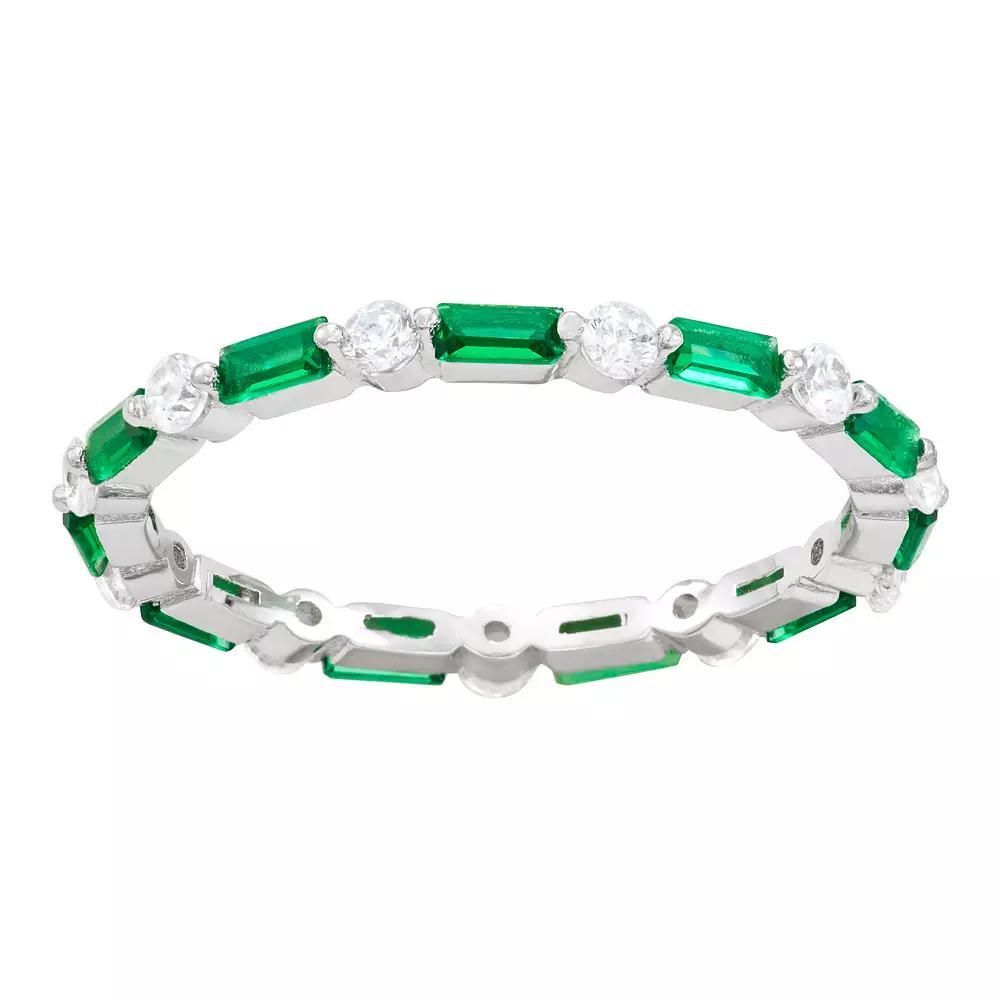 Contessa Di Capri Birthstone Eternity Ring, Women's, Size: 7, Sterling August Product Image