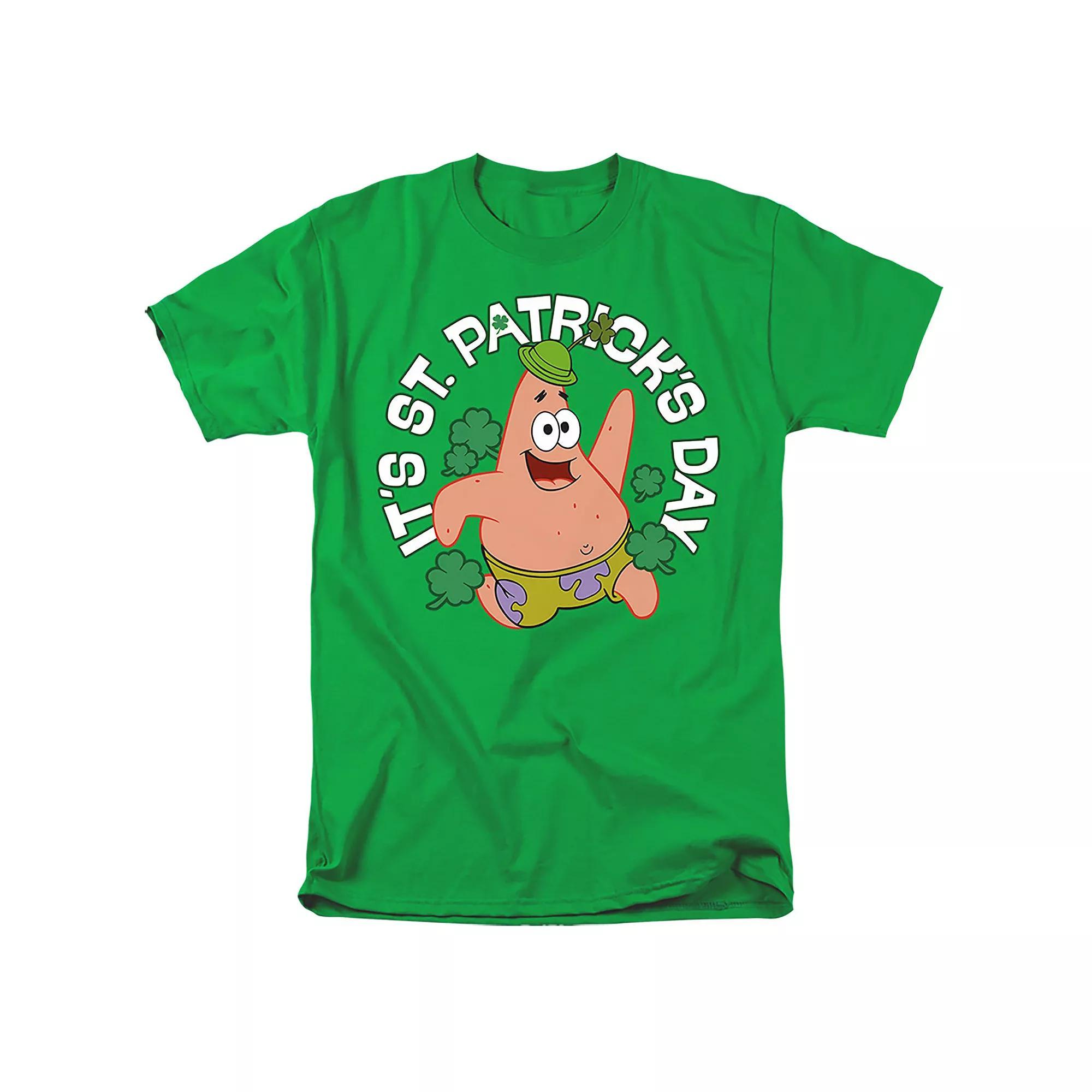 Men's Spongebob It's St Patrick's Day Graphic Tee, Size: Medium, Black Product Image