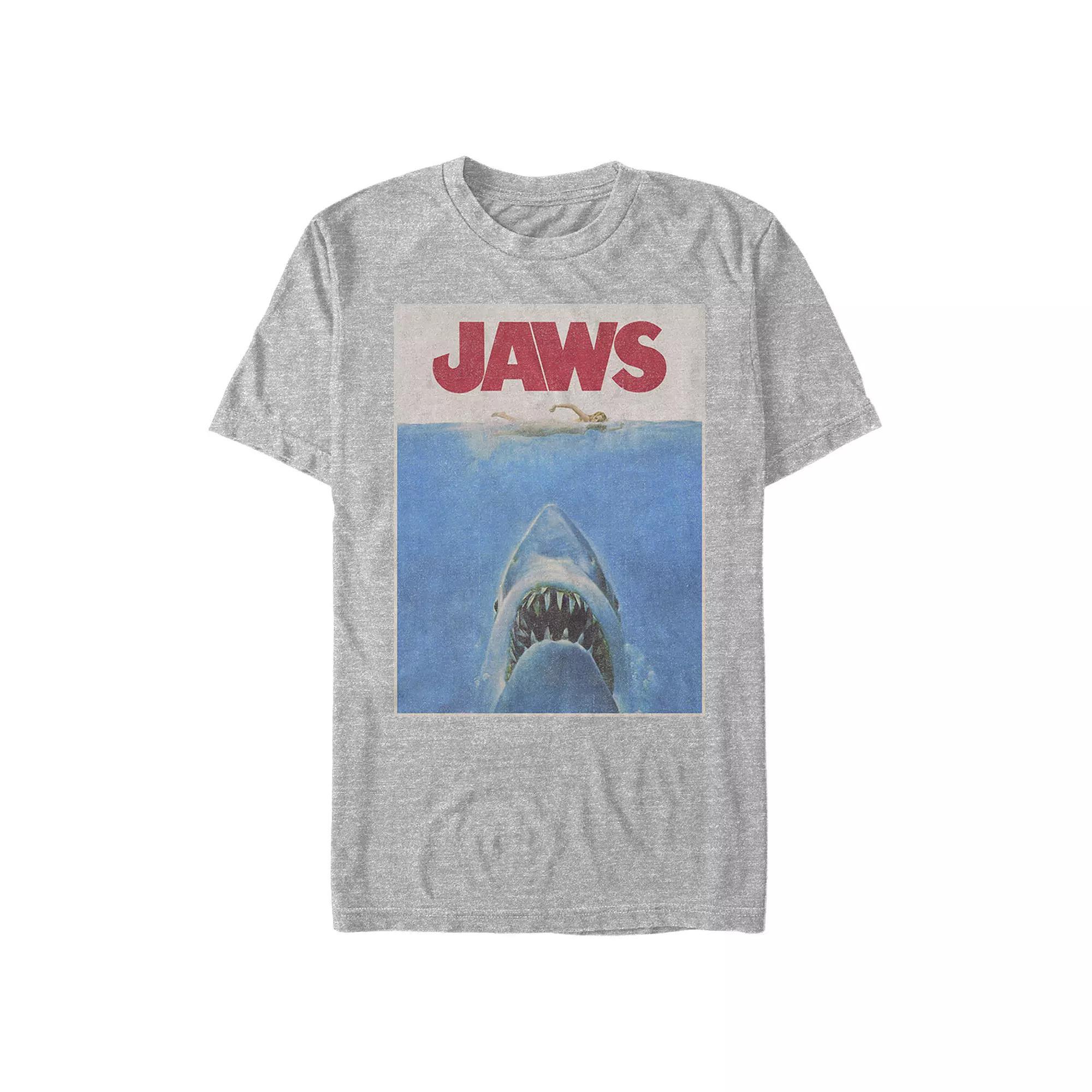 Men's Jaws Retro Movie Poster Graphic Tee, Size: Medium, Black Product Image