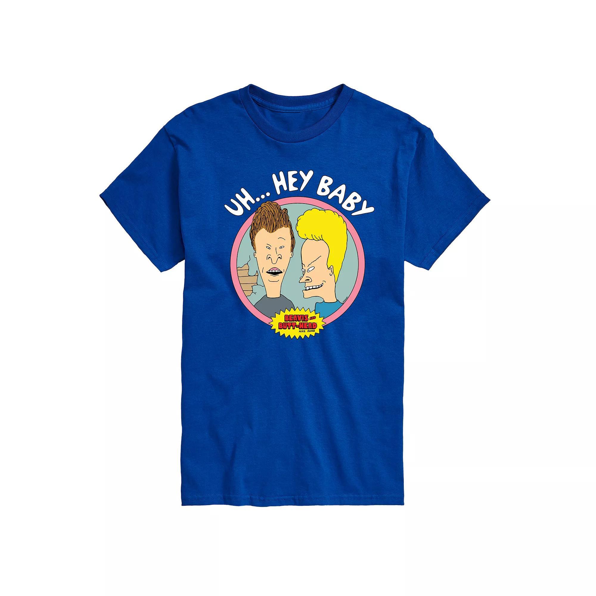 Mens Beavis & Butthead Uh... Hey Baby Graphic Tee Product Image
