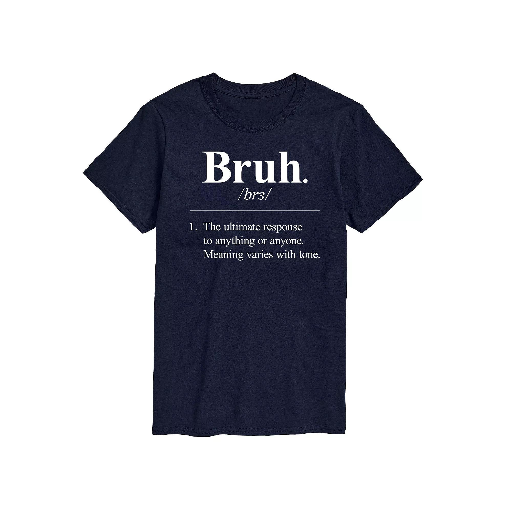Big & Tall Bruh Definition Graphic Tee, Mens Blue Product Image