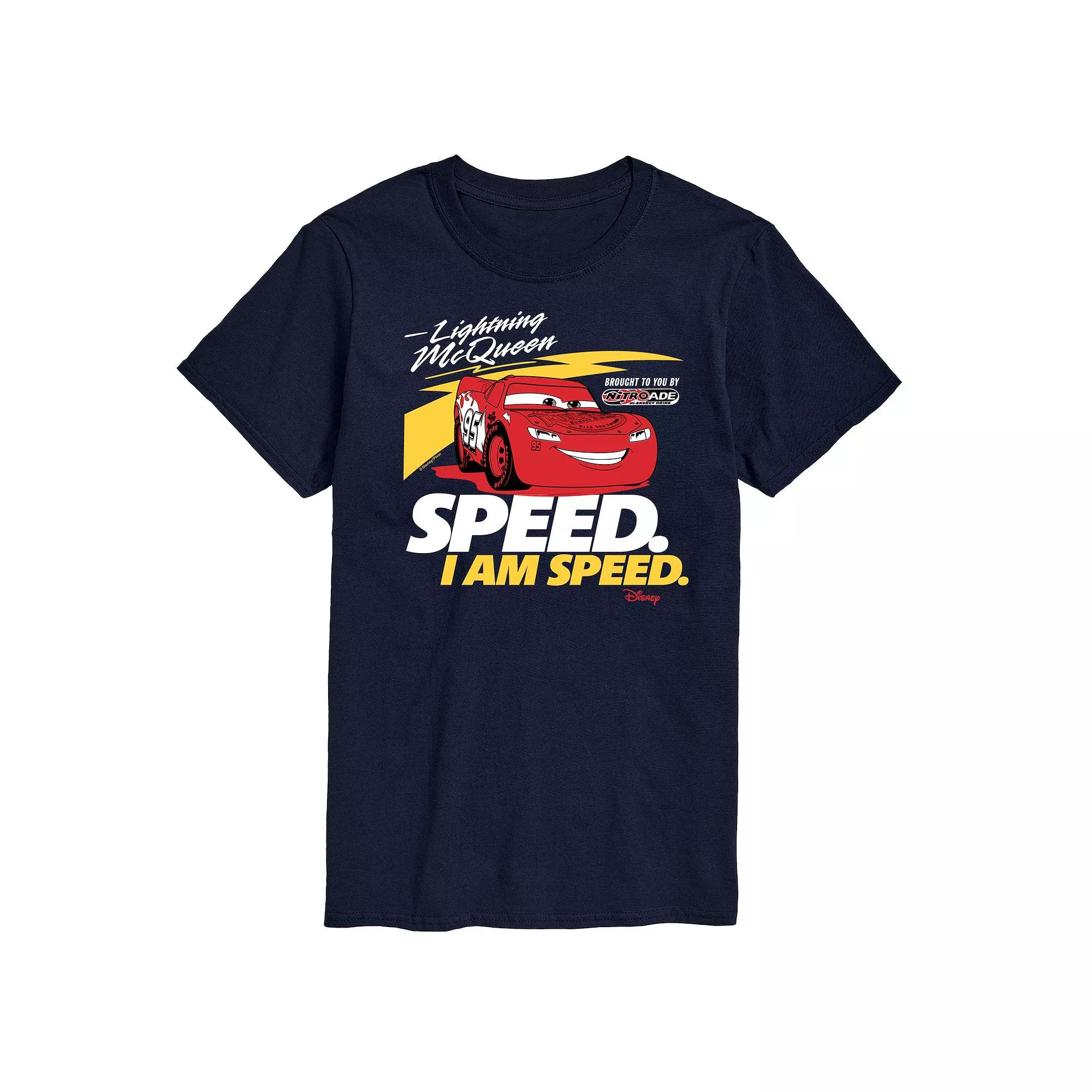 Disney / Pixar's Lightening McQueen Cars Men's Speed I am Speed Graphic Tee, Size: Small, Blue Product Image