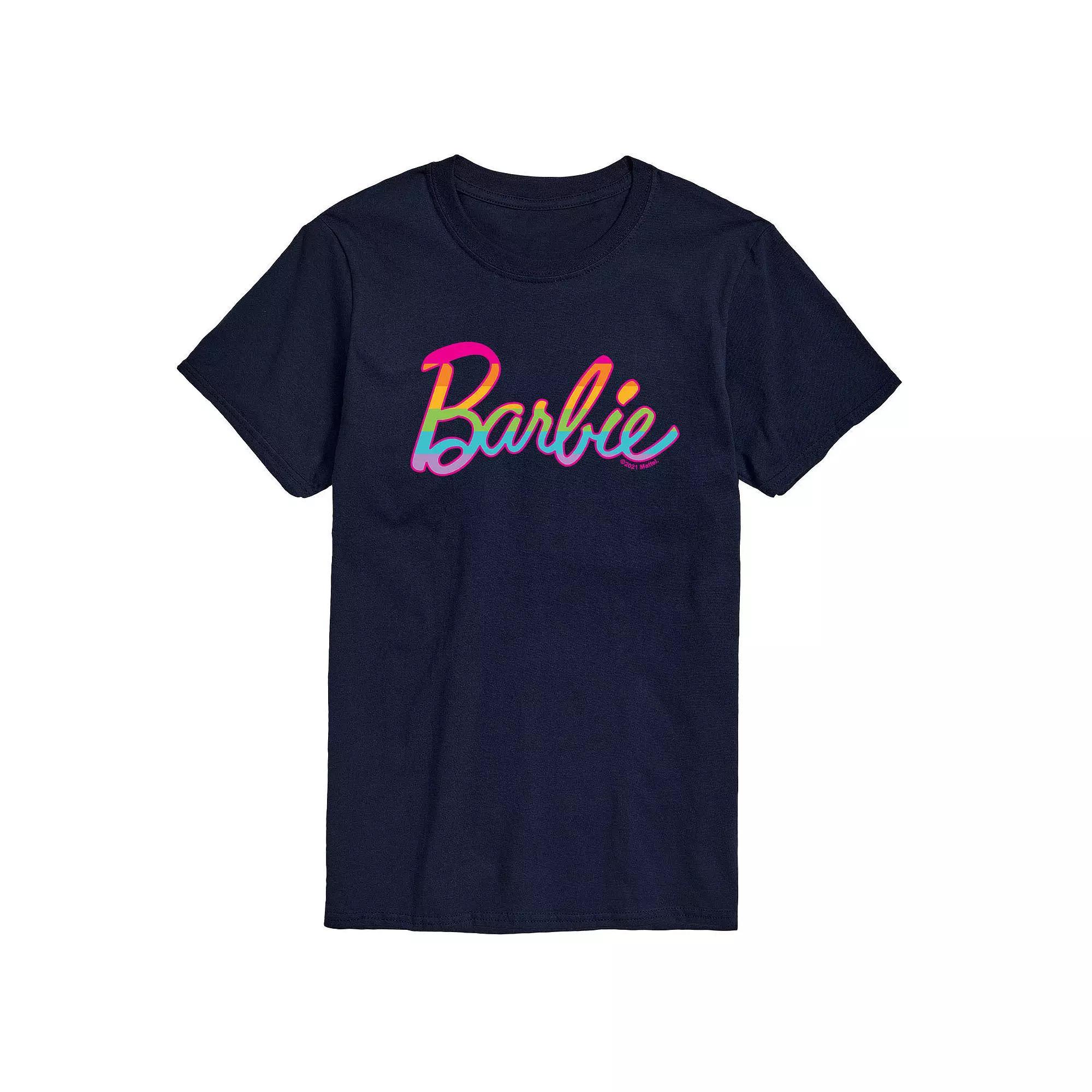 Men's Barbie Pride Rainbow Tee, Size: XXL, Black Product Image