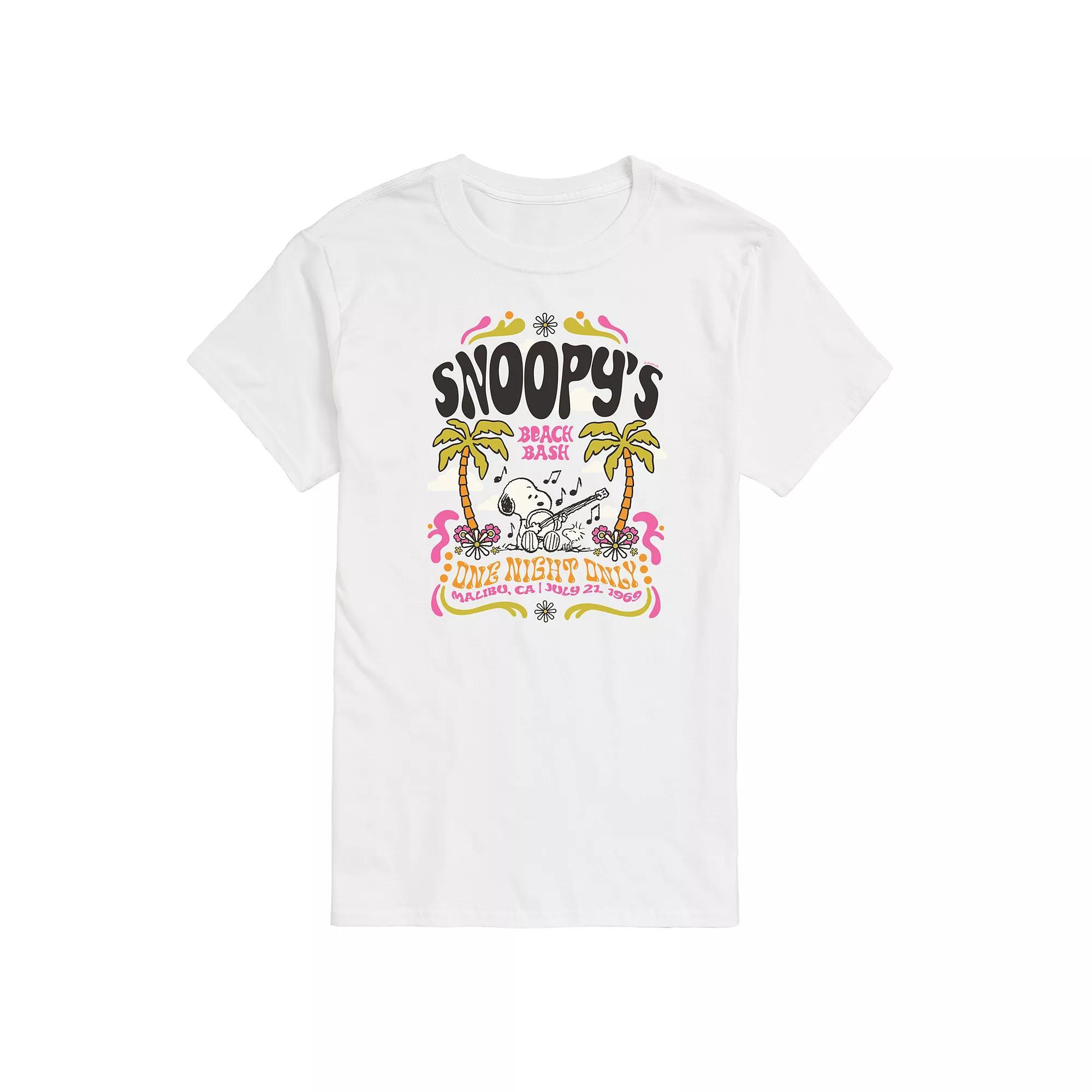 Mens Peanuts Snoopy Beach Bash Graphic Tee Product Image