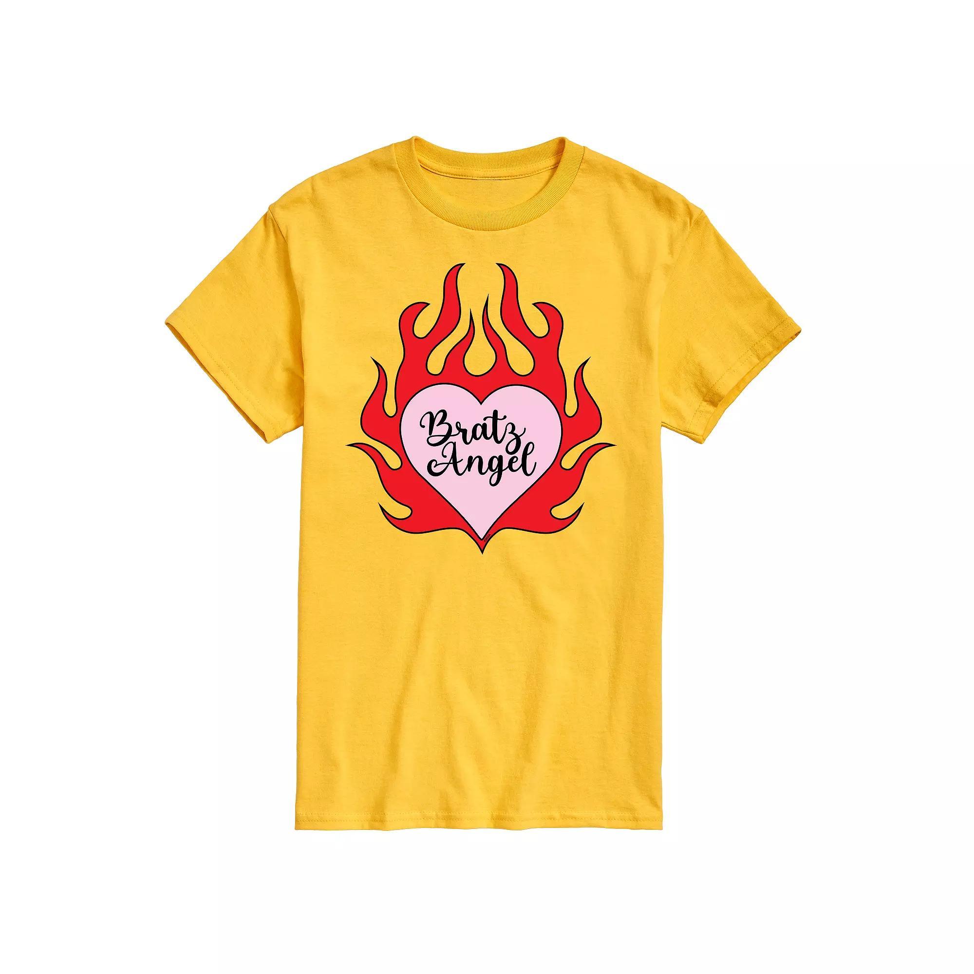 Mens Bratz Angel Flaming Heart Graphic Tee Product Image