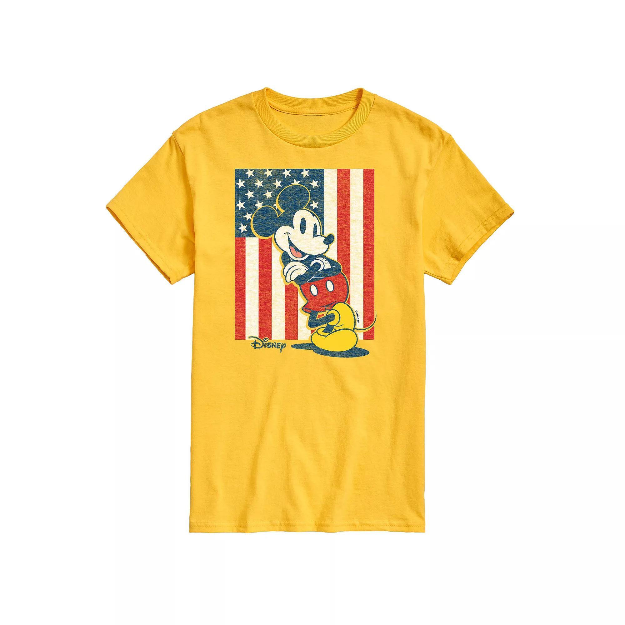 Disneys Mickey Mouse Mens Americana Flag Graphic Tee Product Image