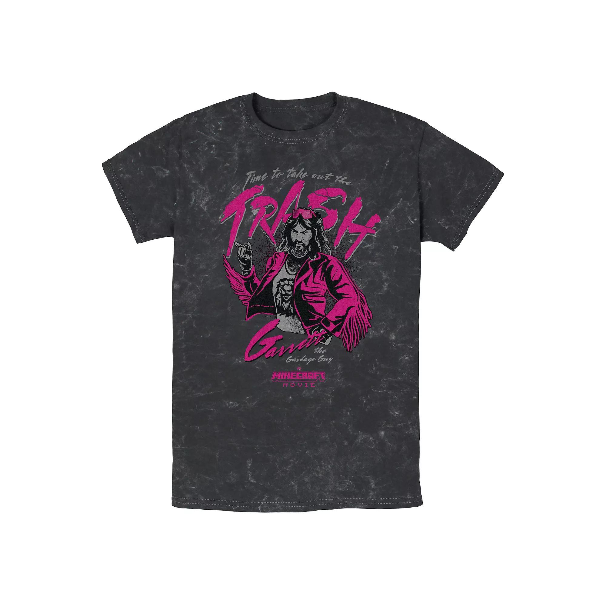 Men's Minecraft Movie Take Out The Trash Mineral Wash Graphic Tee, Size: Small, Black Product Image