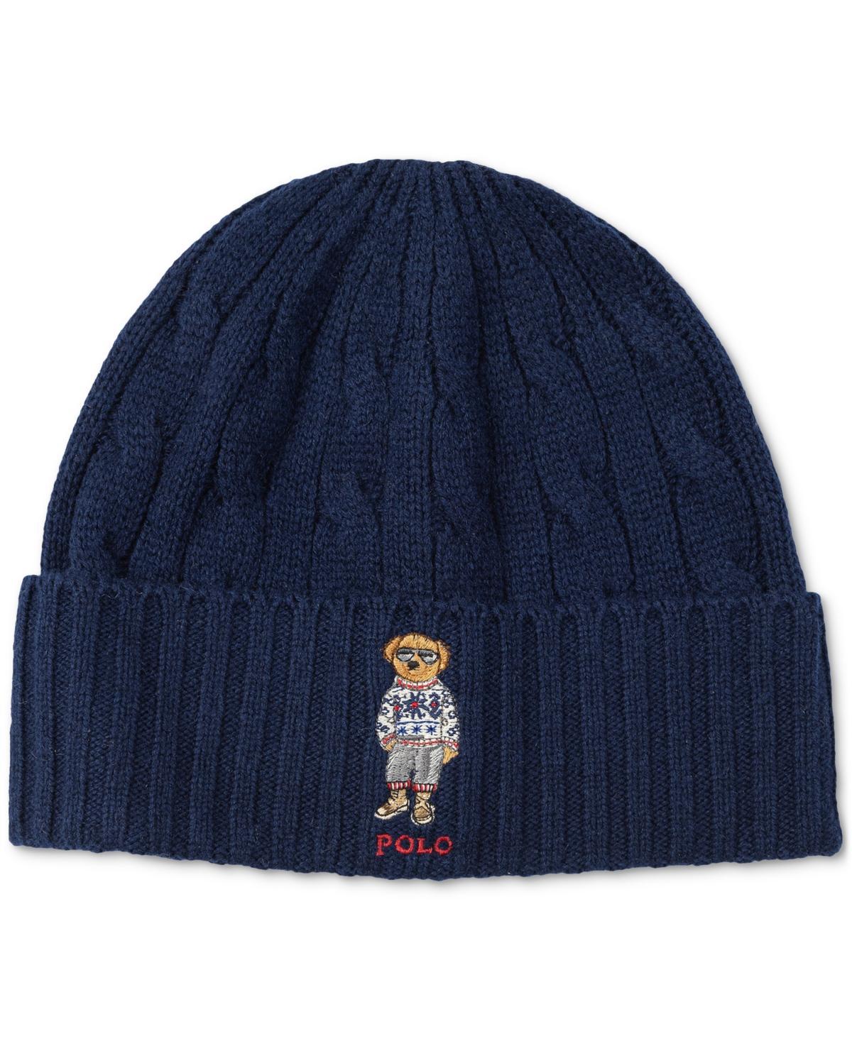 POLO RALPH LAUREN Men's Holiday Bear Cable Beanie In Newport Na Product Image
