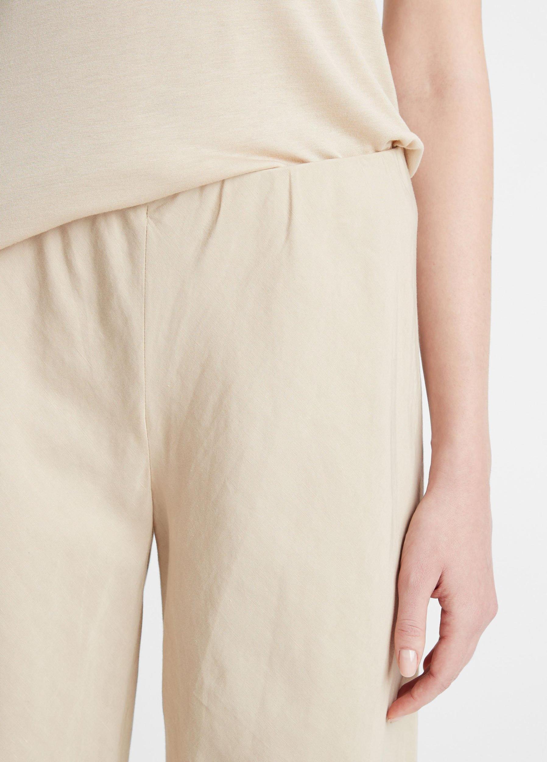 Womens Cotton-Blend High-Waist Bias Pant, Black, Size L Vince Product Image