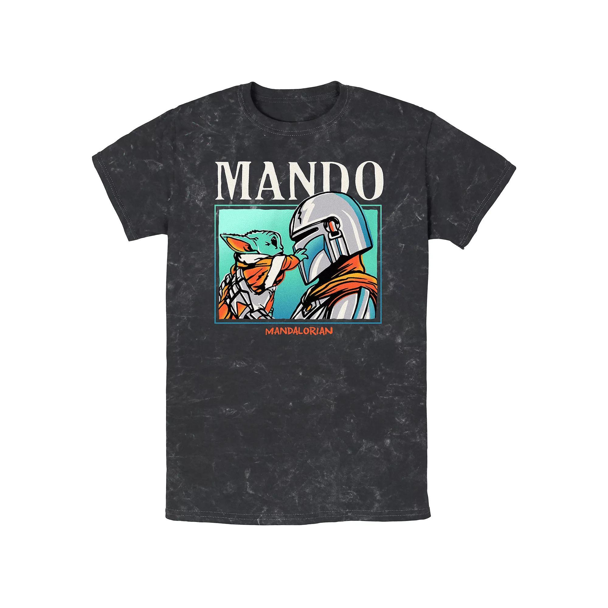Men's Star Wars The Mandalorian Found You Bombard Wash Graphic Tee, Size: Large, Black Product Image