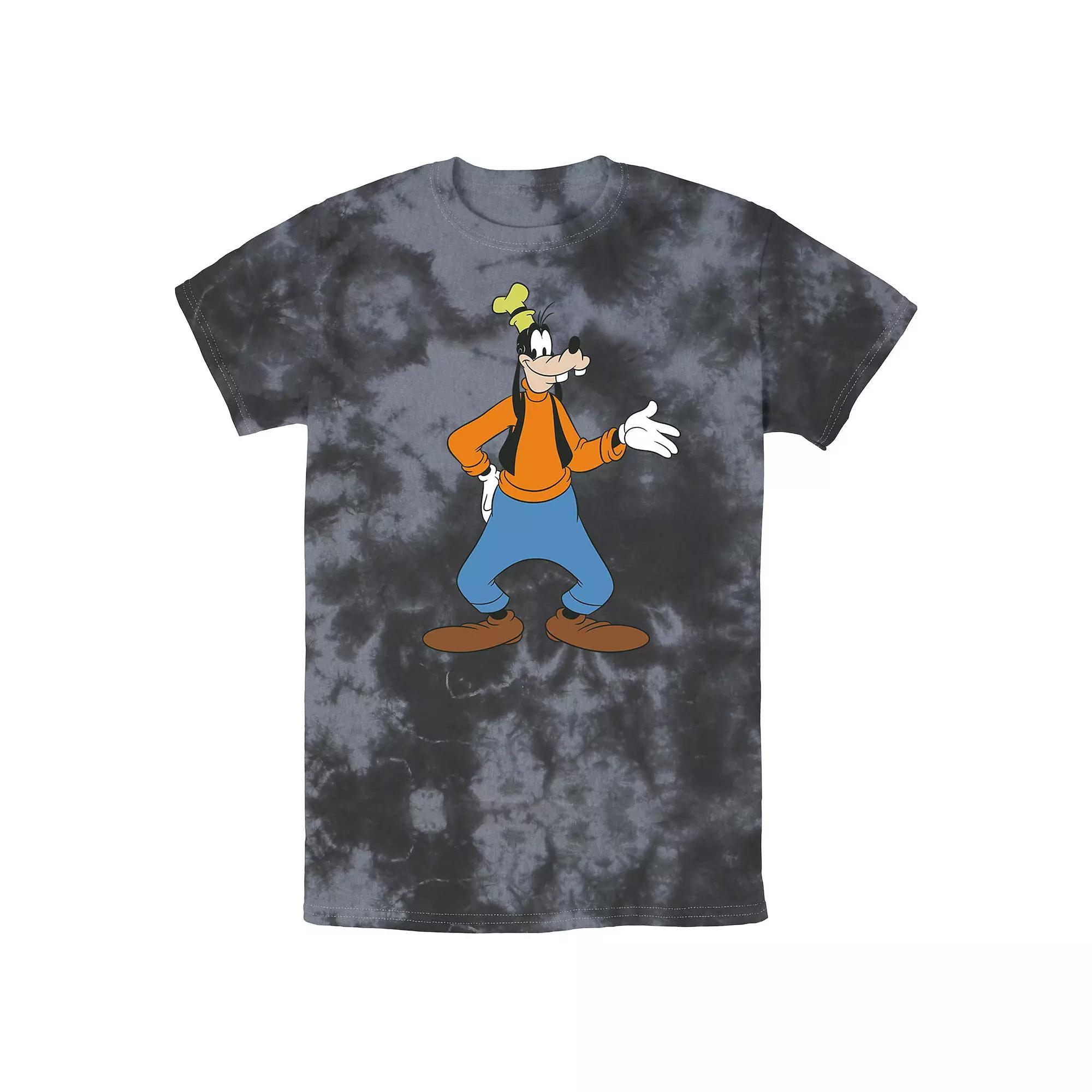 Men's Disney Goofy Traditional Pose Wash Tee, Size: Large, White Blue Product Image
