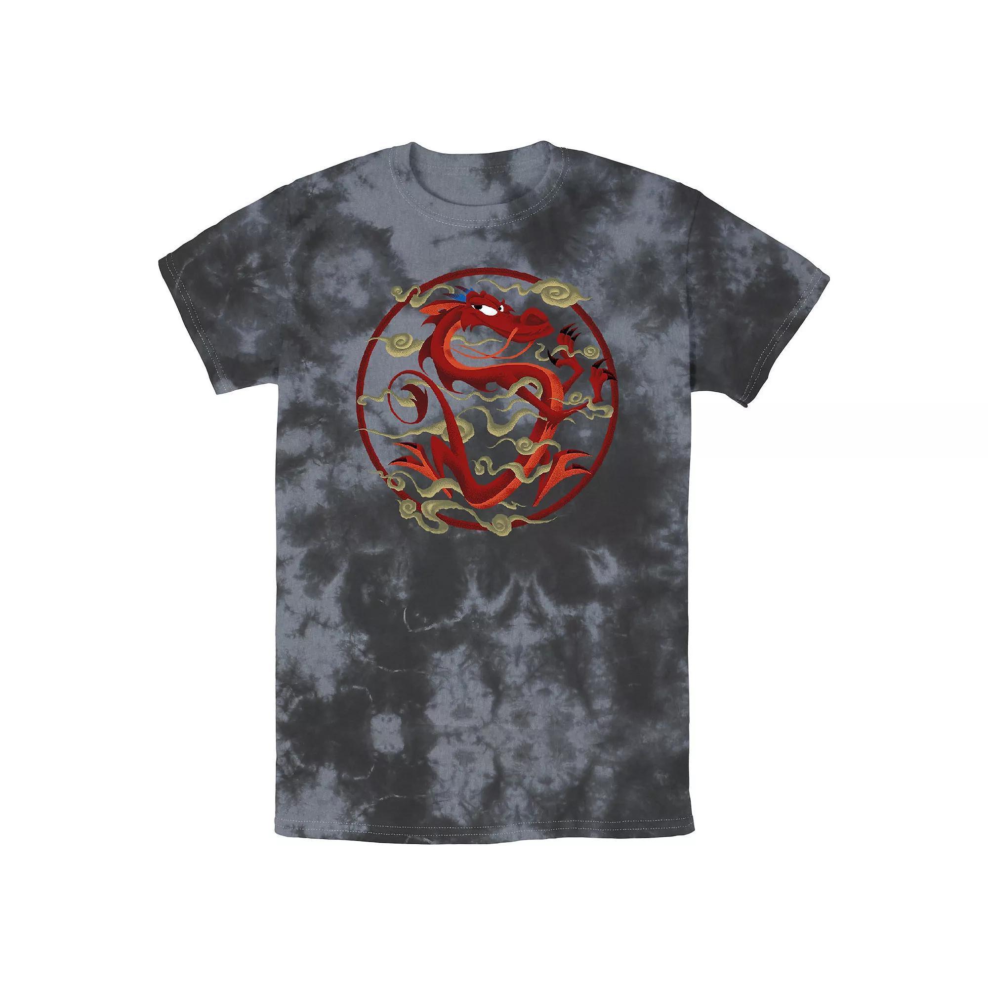 Men's Disney Mulan Mushu Inner Circle Bomabrd Wash Tee, Size: Medium, Black Grey Product Image