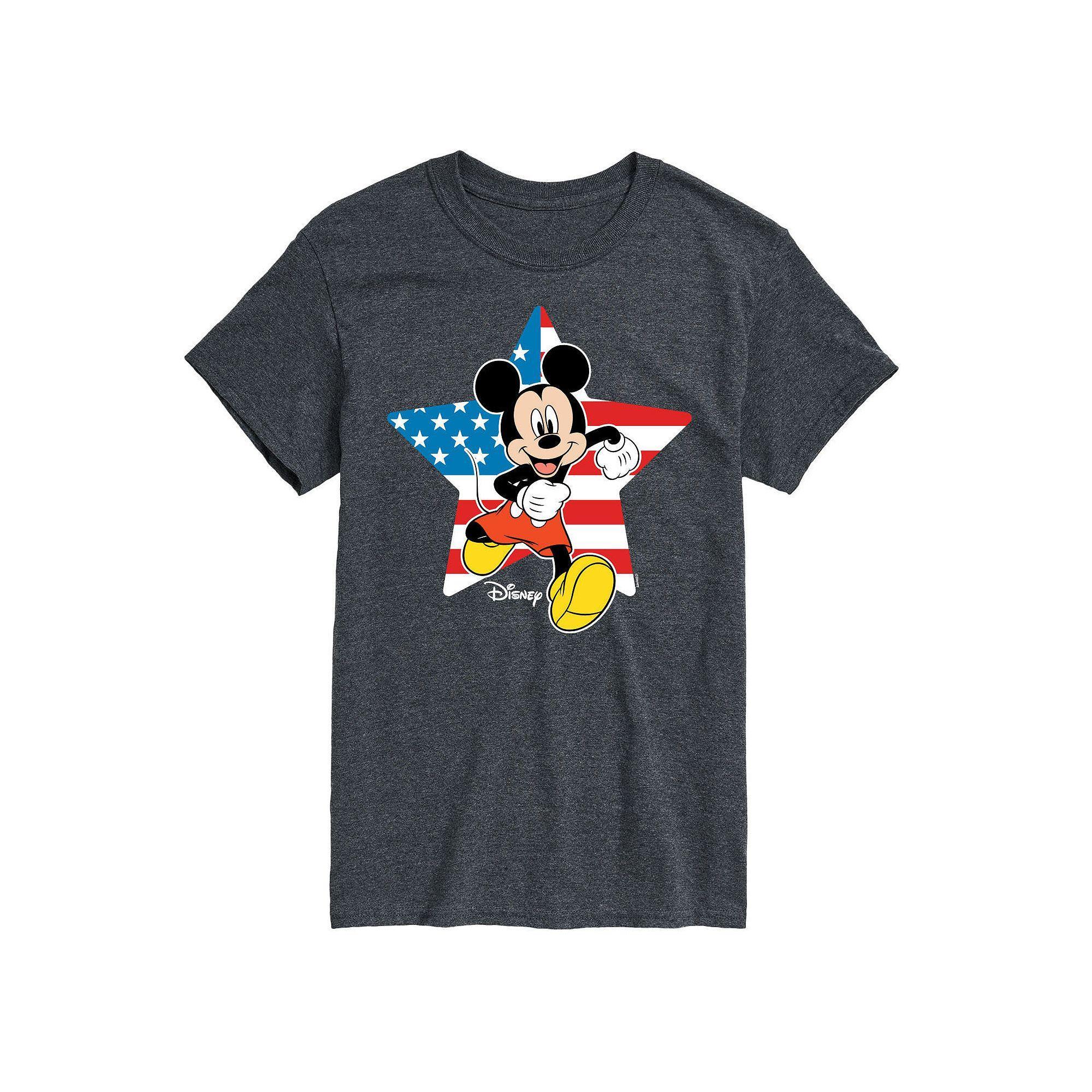 Disneys Mickey Mouse Mens USA Flag Graphic Tee Product Image