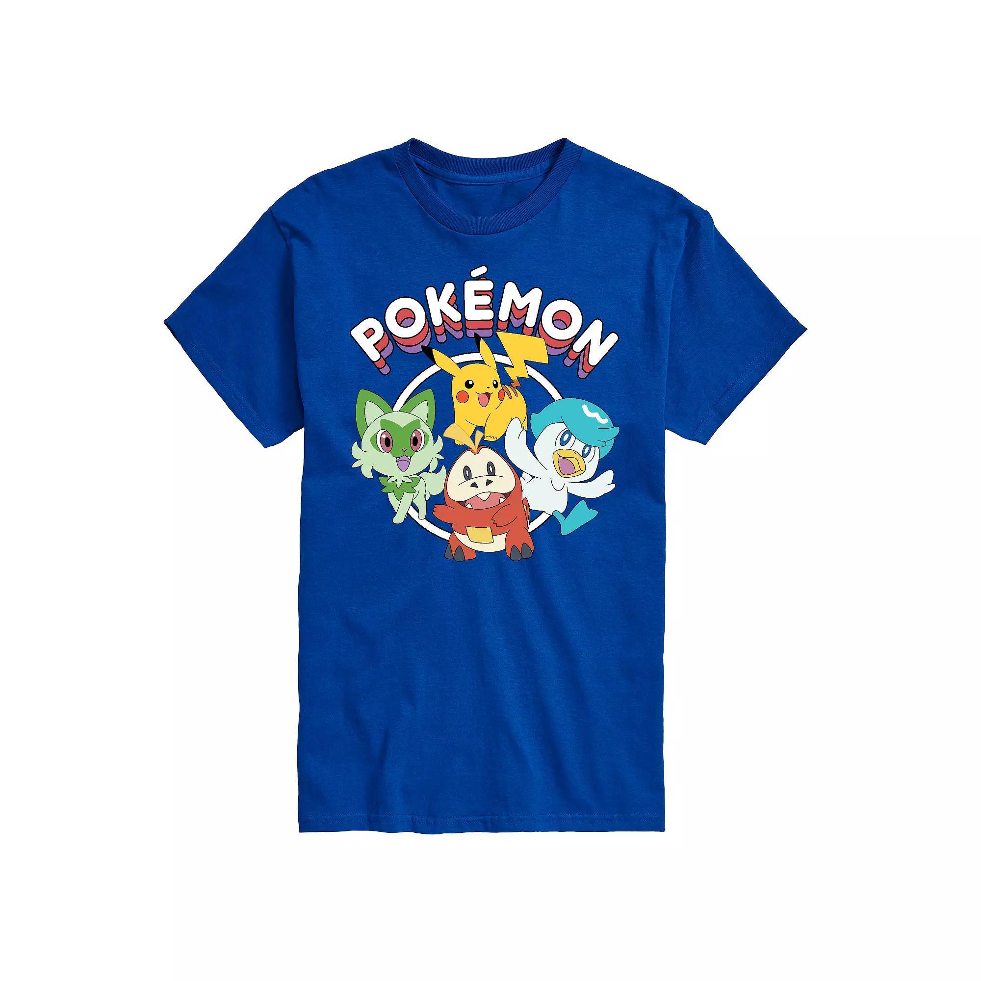Big & Tall Pokemon Action Portraits Graphic Tee, Mens Product Image