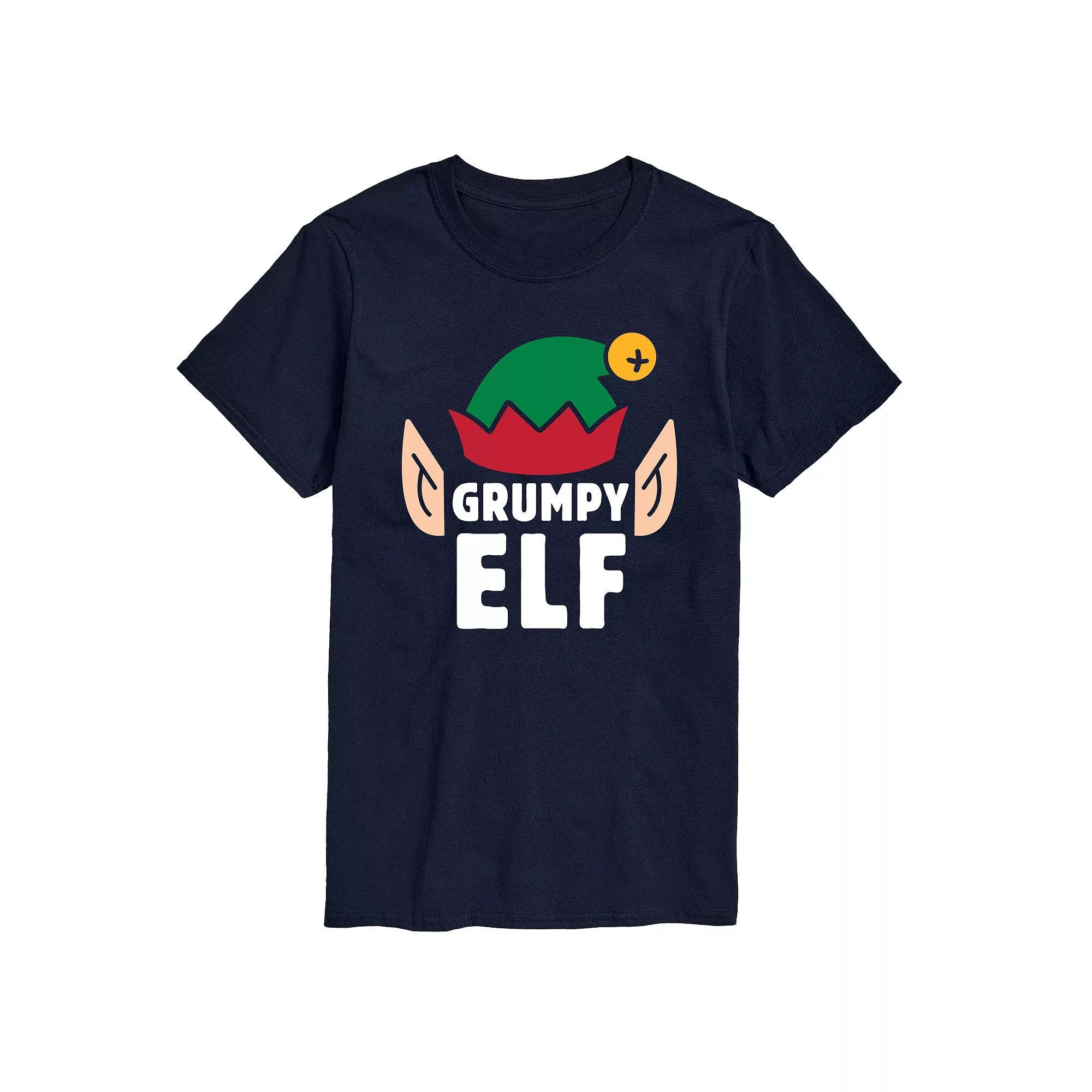 Big & Tall Grumpy Elf Tee, Mens Blue Product Image