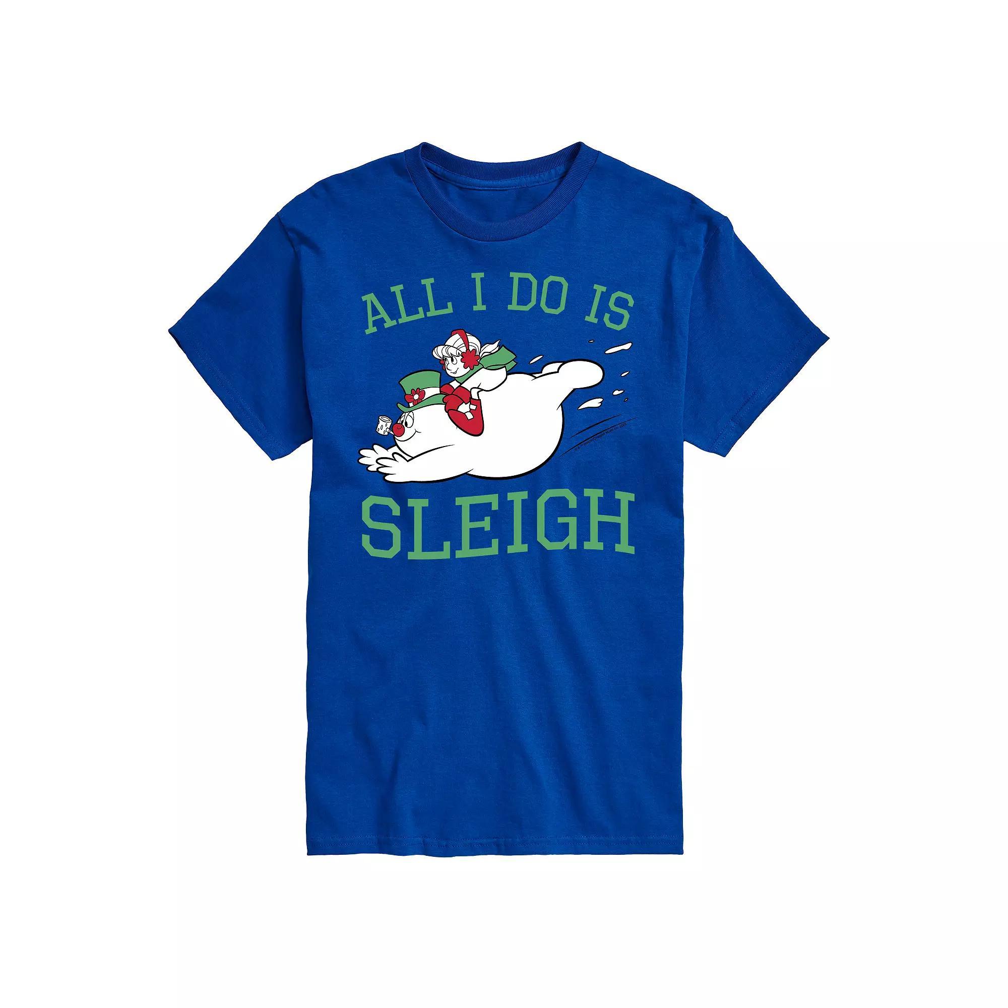 Big & Tall Frosty The Snowman All I Do Is Sleigh Graphic Tee, Mens Product Image