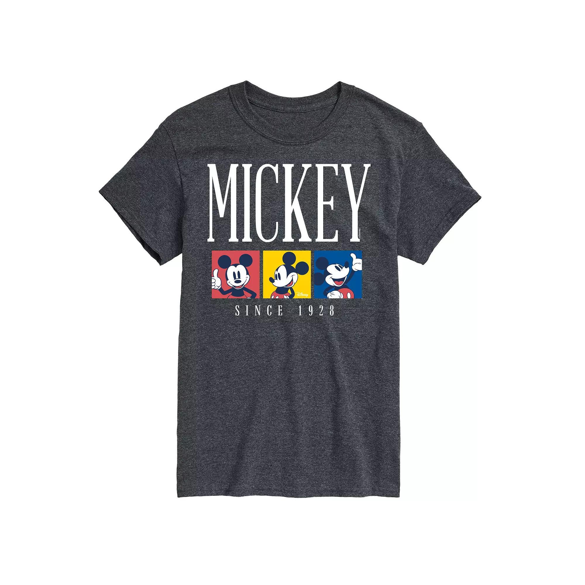 Disneys Mickey Mouse Big & Tall Color Block Graphic Tee, Mens Product Image