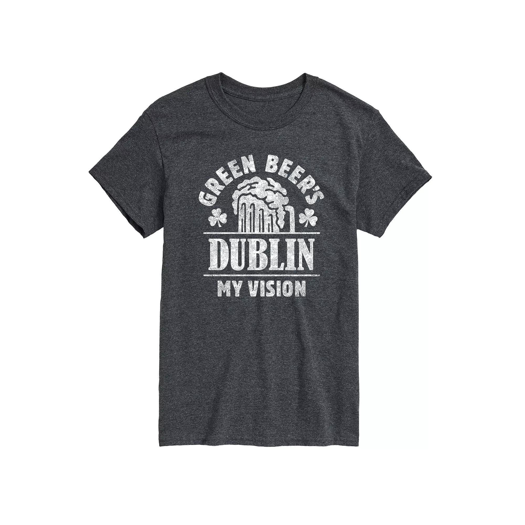 Big & Tall Green Beers Dublin My Vision Tee, Mens Product Image