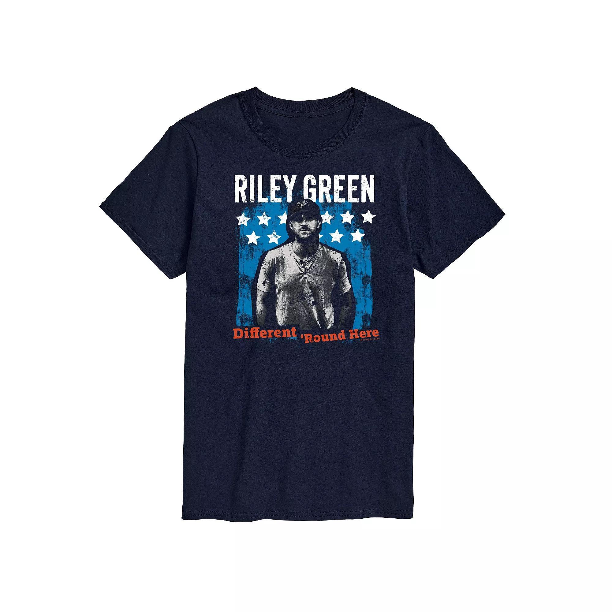 Mens Riley Green Different Round Here Graphic Tee Blue Product Image