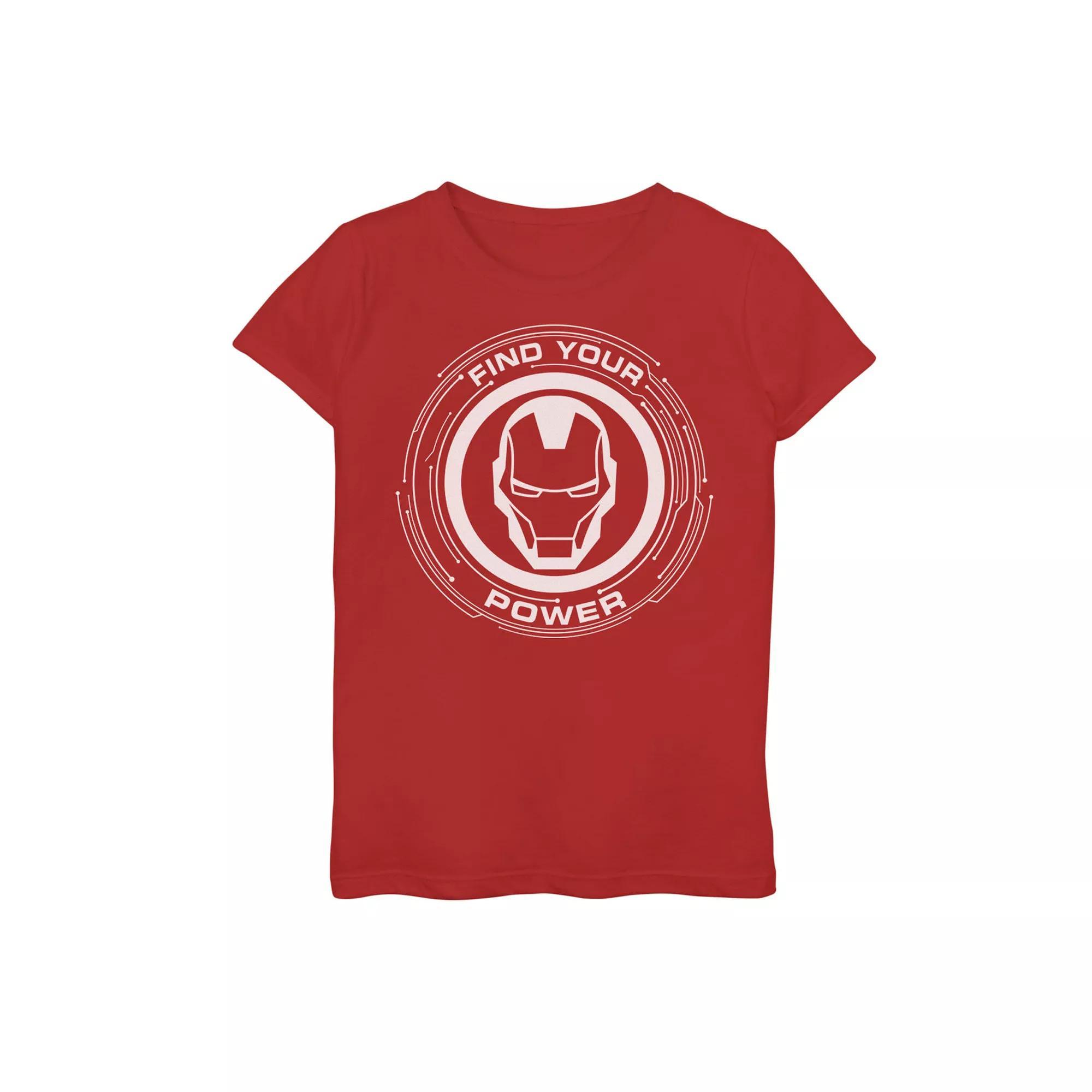 Girls 7-16 Marvel Iron Man Find Your Power Simple Logo Tee, Girl's, Size: XL, Red Product Image