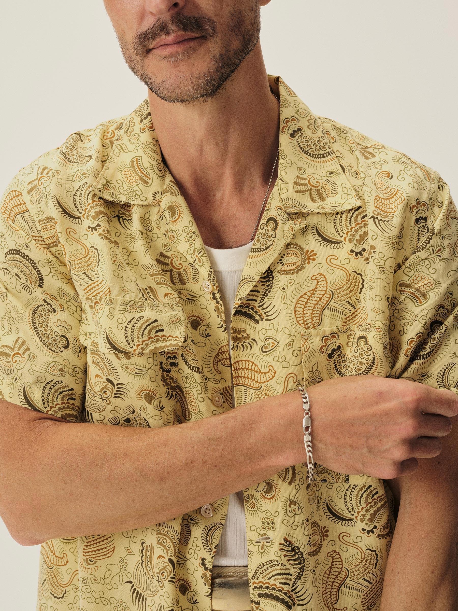 Sand Dune Draped Linen Deuce Coupe Camp Shirt Product Image