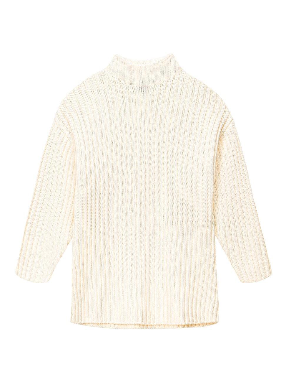 Womens Linear Rib-Knit Sweaterdress Product Image