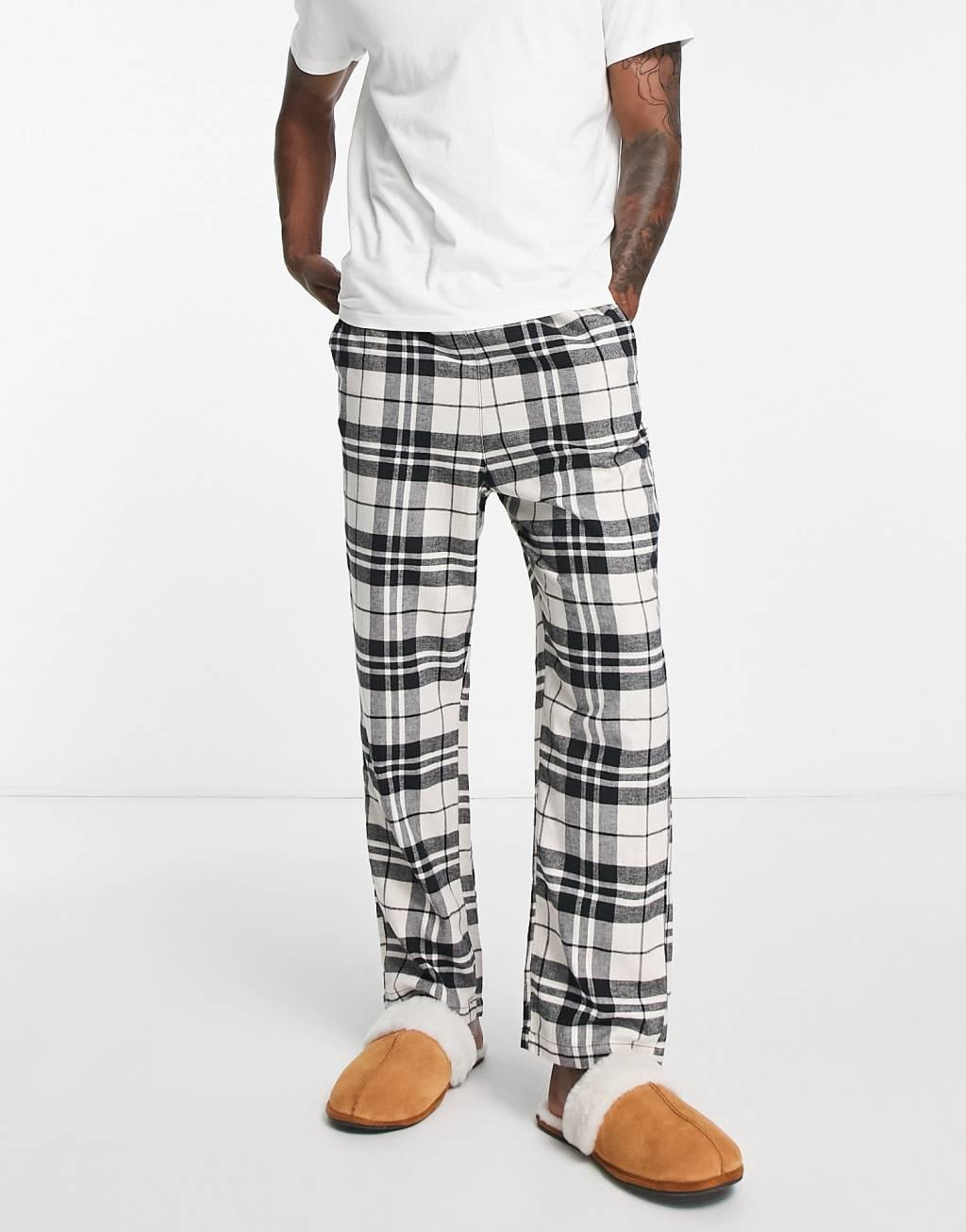 Jack & Jones flannel check pajama bottom with Product Image