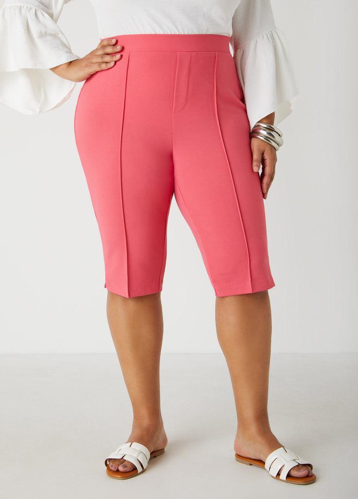 Pintucked Crepe Shorts Product Image