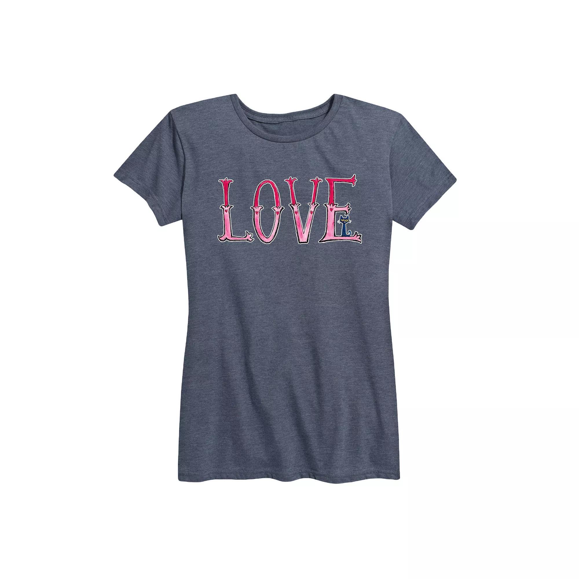Womens Pete The Cat Big Love Graphic Tee Product Image