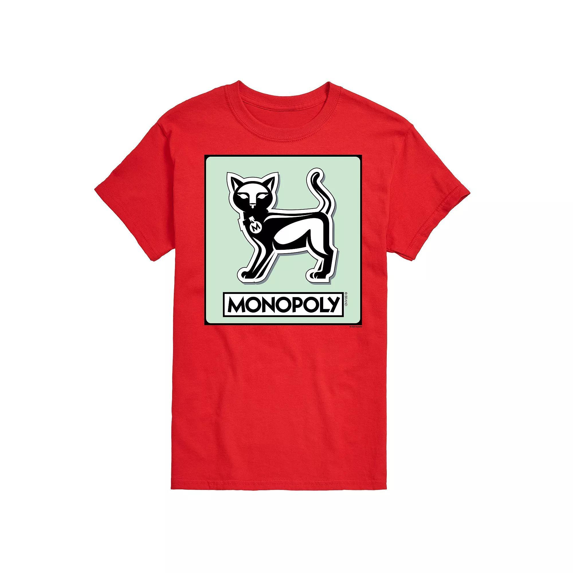 Big & Tall Monopoly Cat Game Token Graphic Tee, Mens Product Image