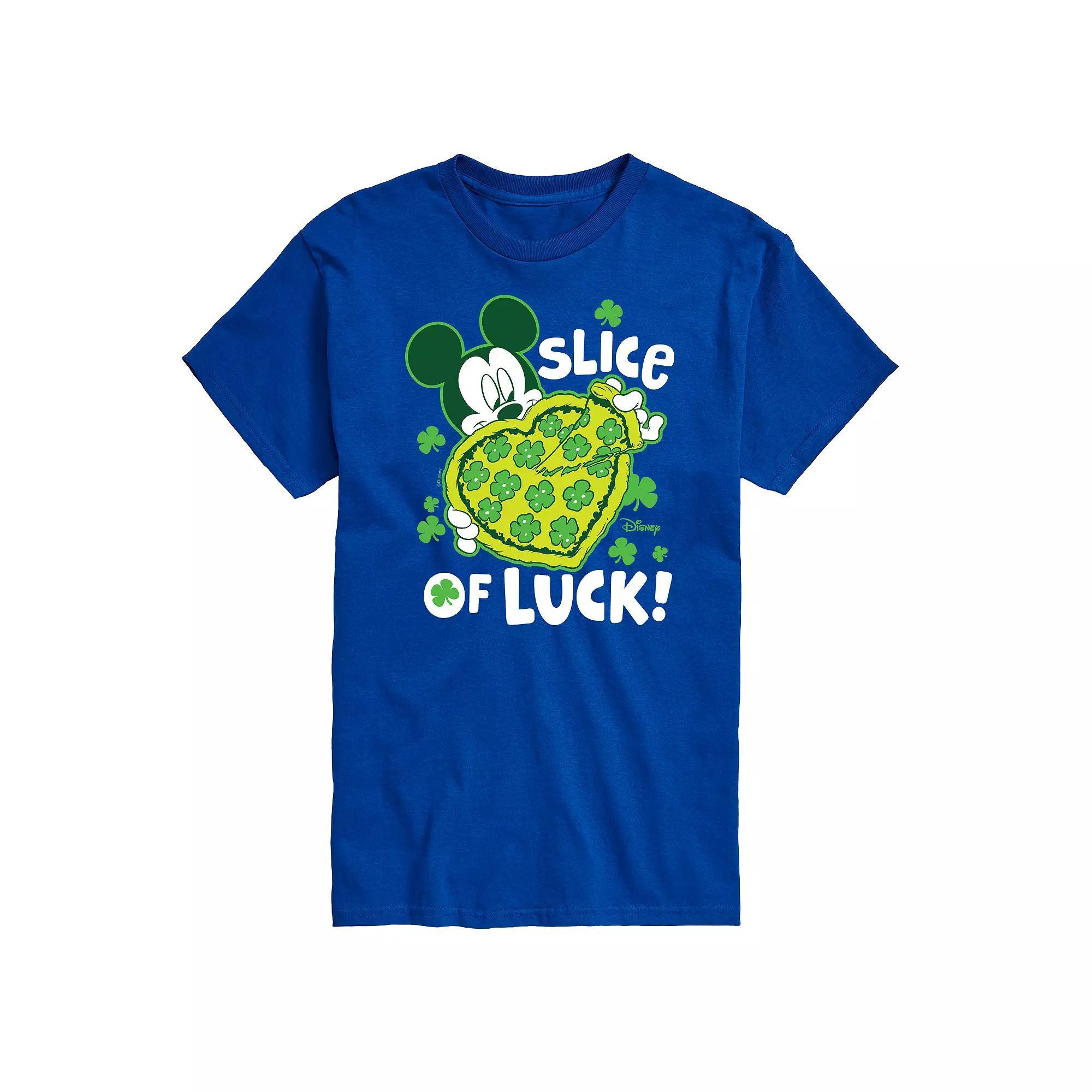 Disneys Mickey Mouse Mens Slice Of Luck Graphic Tee Product Image