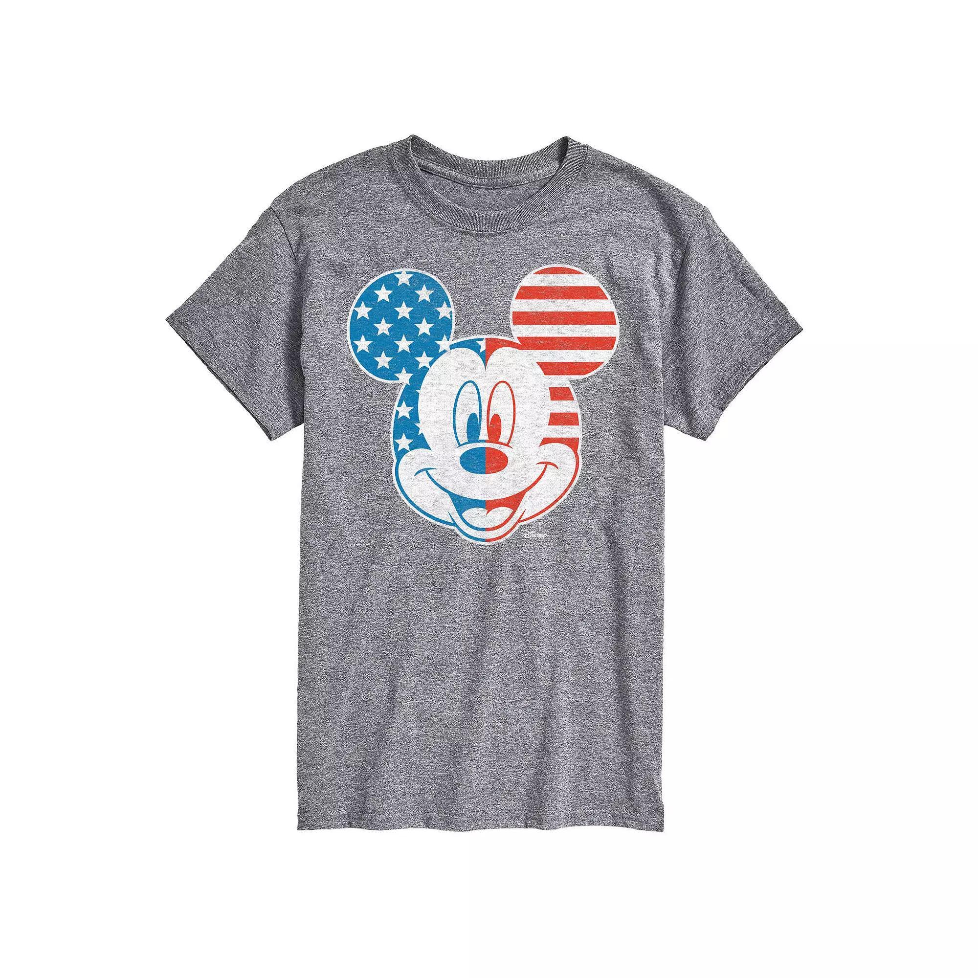 Disney's Mickey Mouse Men's Face America Graphic Tee, Size: XXL, Gray Product Image