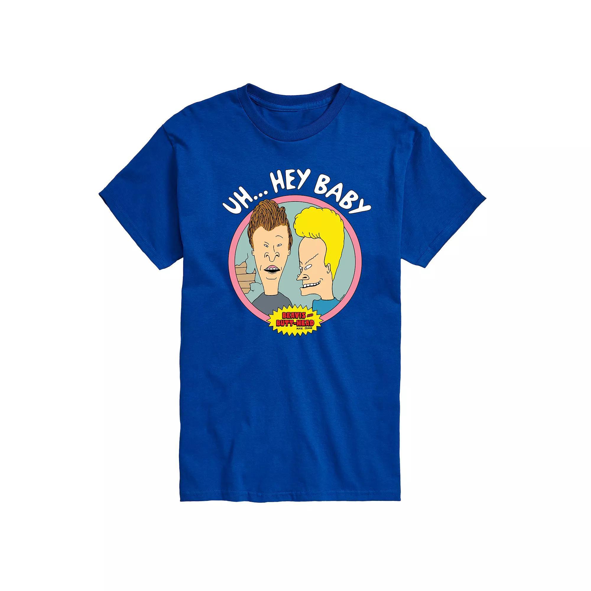 Mens Beavis & Butthead Uh... Hey Baby Graphic Tee Product Image