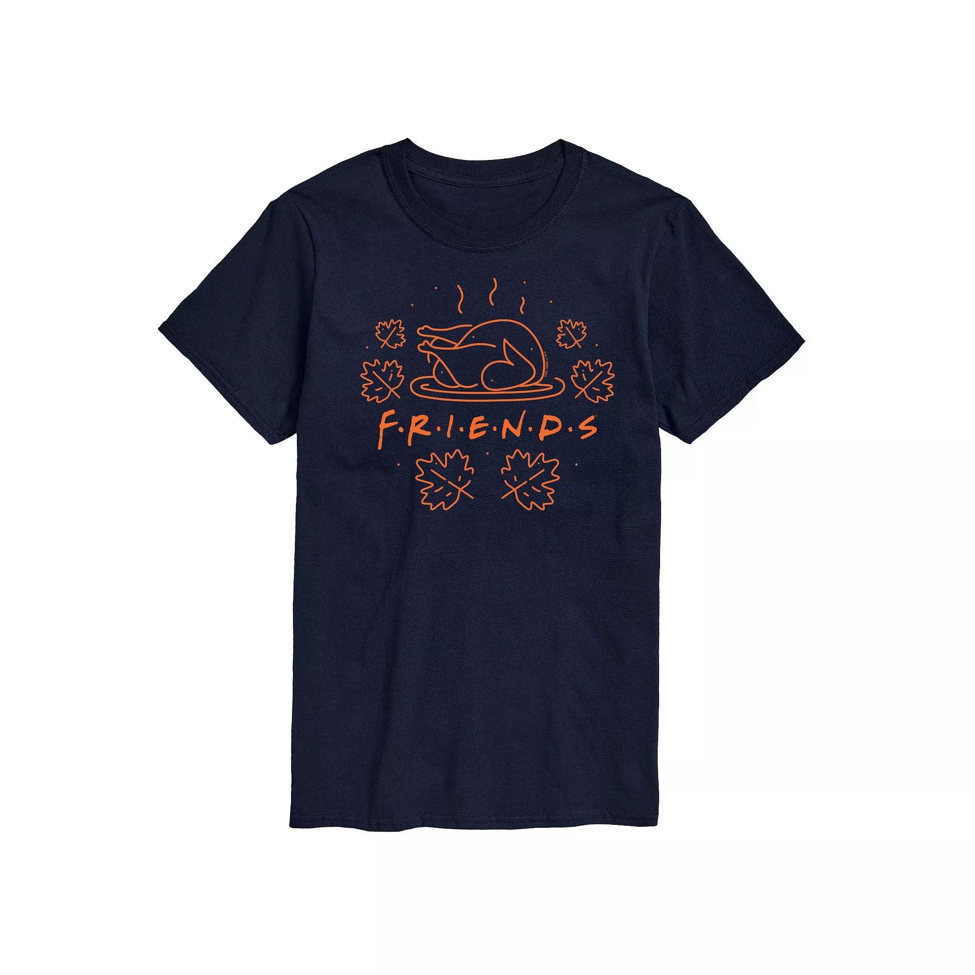 Big & Tall Friends Logo With Turkey Graphic Tee, Mens Blue Product Image