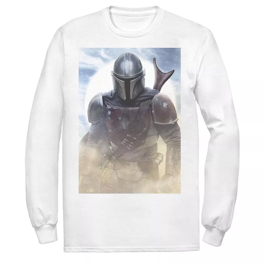 Men's Star Wars The Mandalorian Bounty Hunter Dusty Portrait Tee, Size: XXL, White Product Image