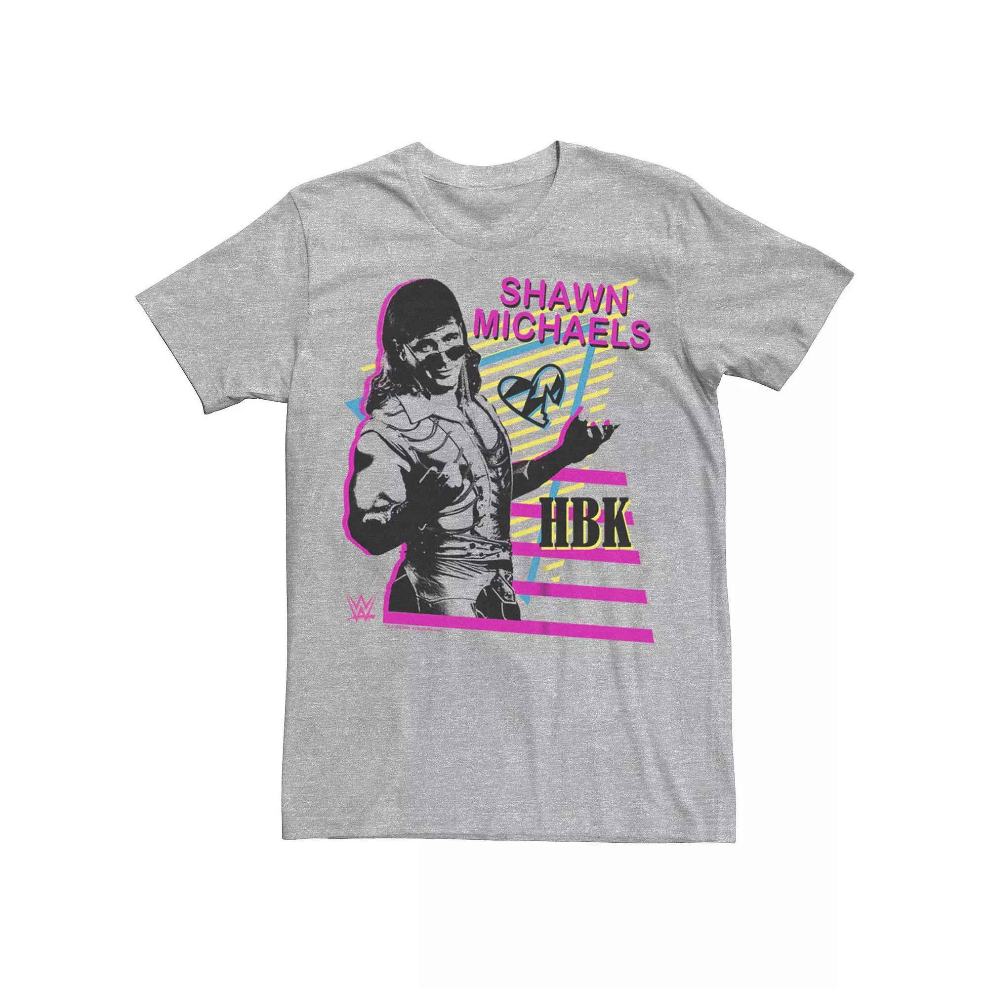 Men's WWE Shawn Michaels HBK Brite Portrait Tee, Size: Small, Athletic Grey Product Image