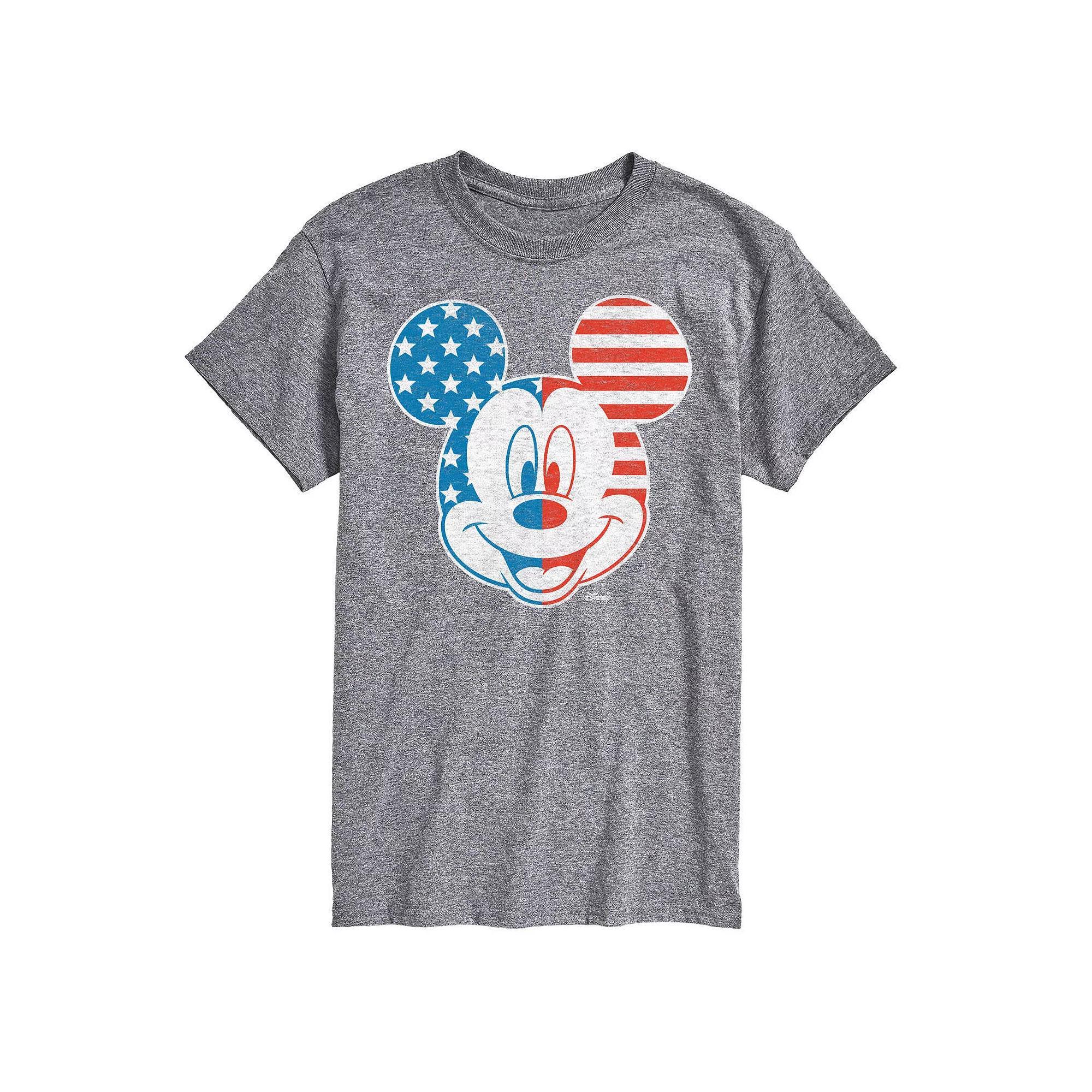 Disney's Mickey Mouse Men's Face America Graphic Tee, Size: XXL, Gray Product Image