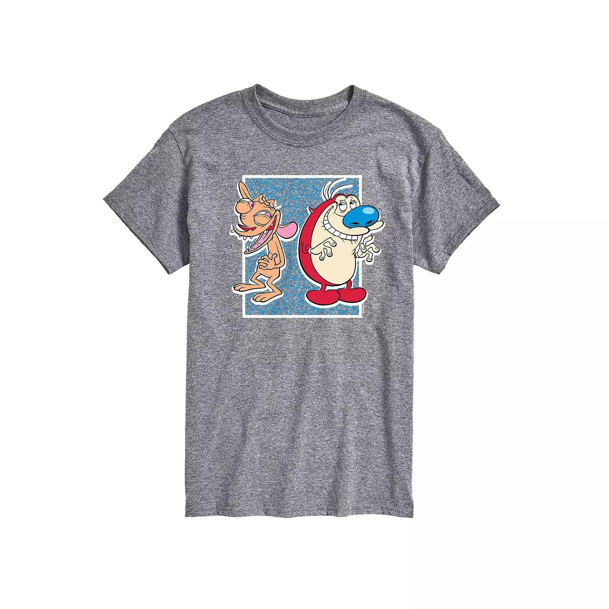 Men's Ren & Stimpy Laughing Tee, Size: XL, Gray Product Image