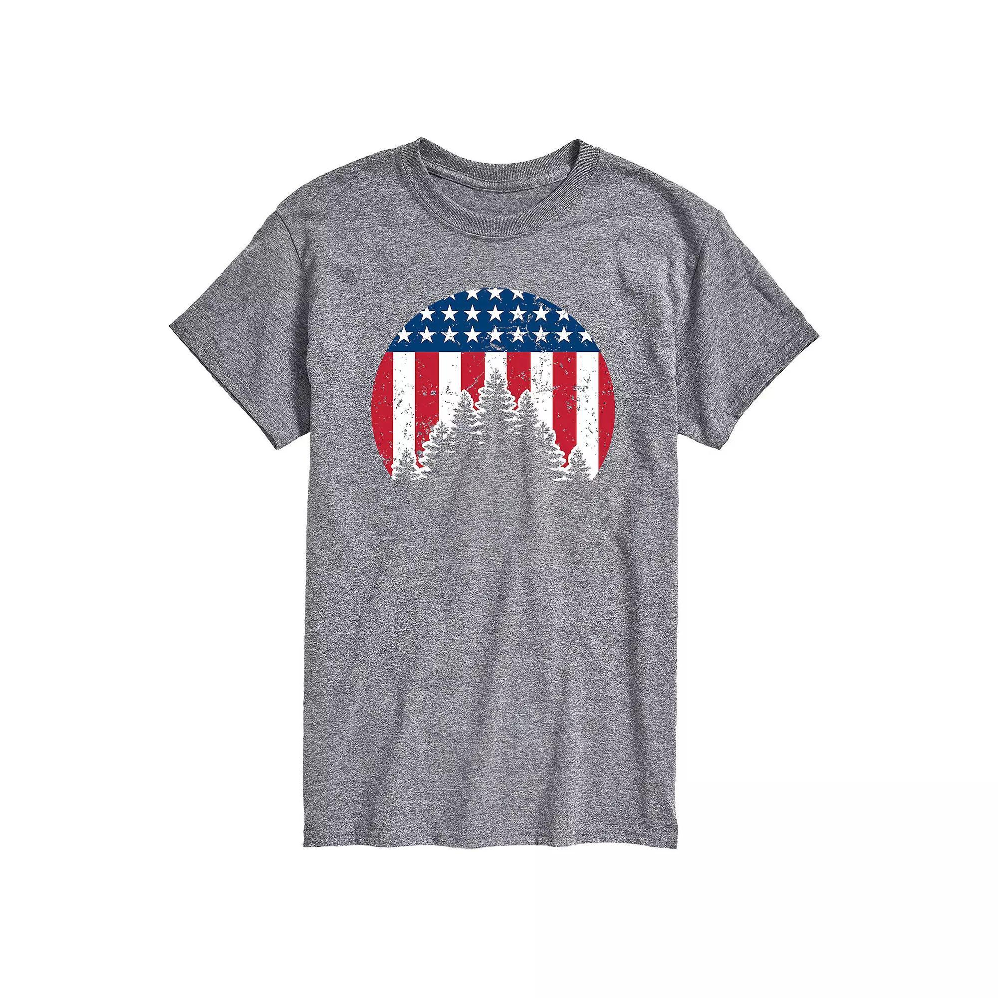 Men's American Outdoor Graphic Tee, Size: XXL, Gray Product Image