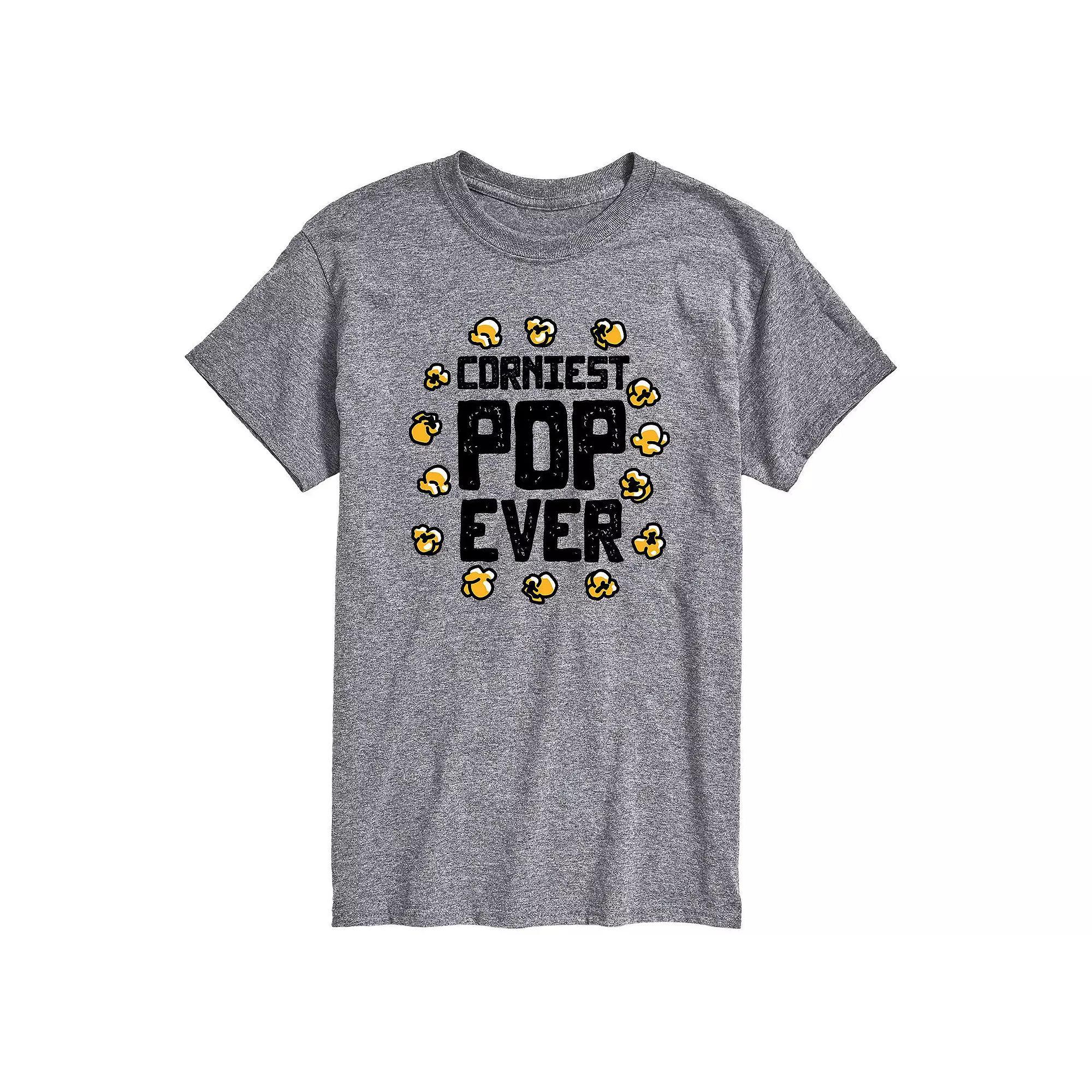 Men's Corniest Pop Ever Popcorn Graphic Tee, Size: XXL, Gray Product Image