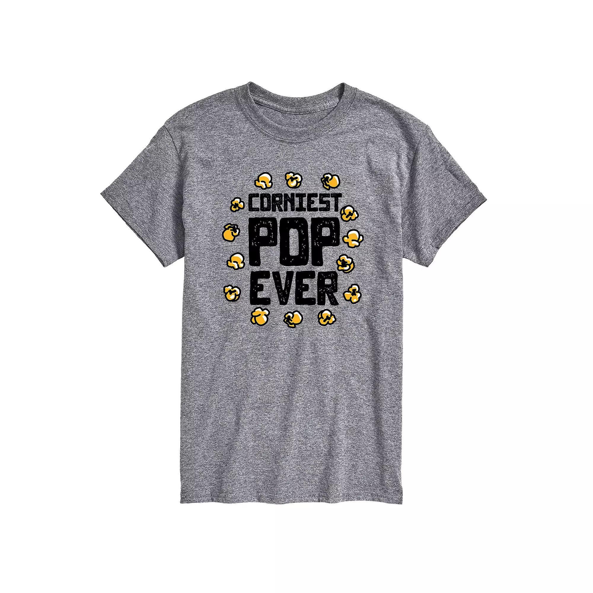 Men's Corniest Pop Ever Popcorn Graphic Tee, Size: XXL, Gray Product Image