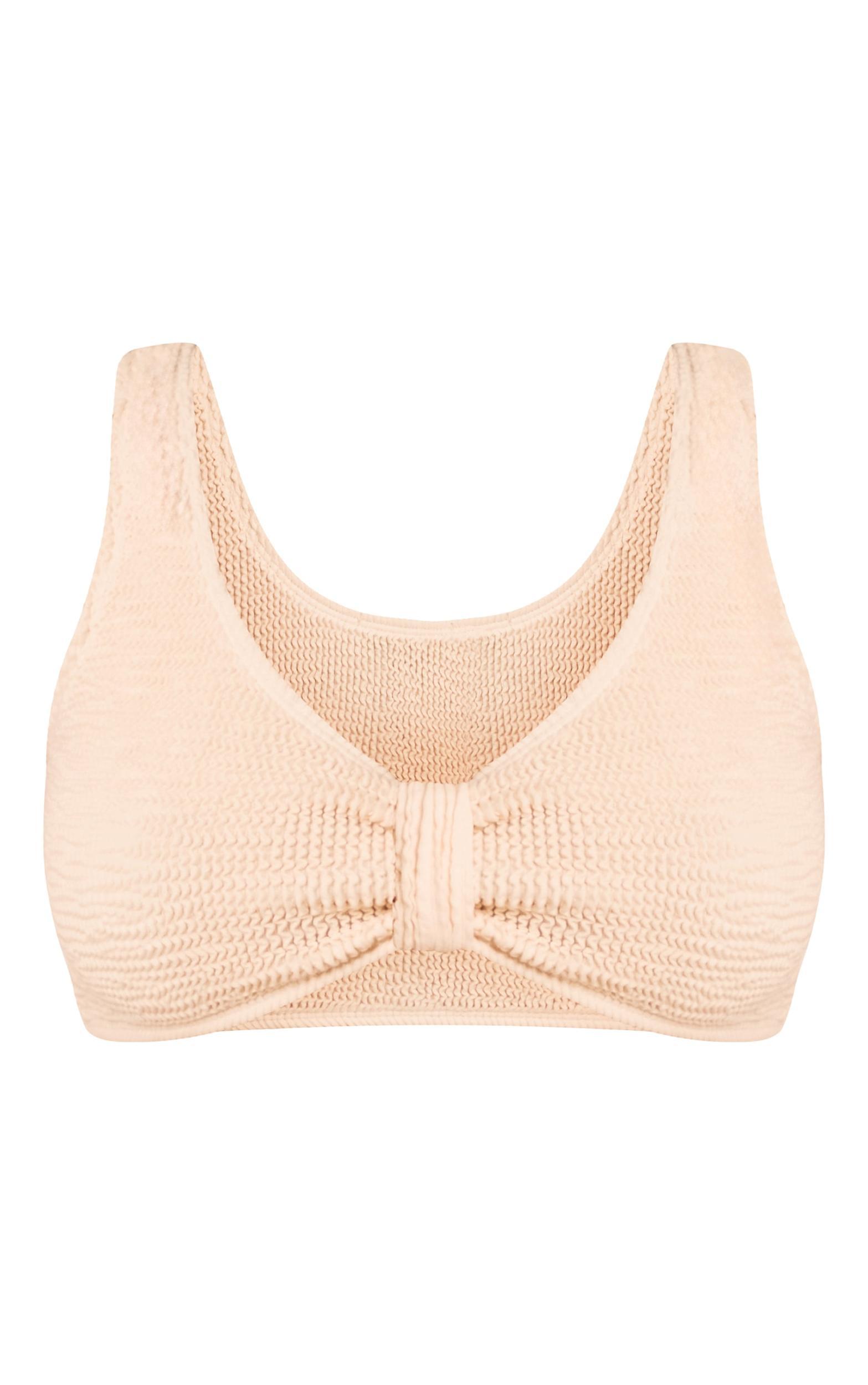 Cream Crinkle Tanga Bikini Bottoms Product Image