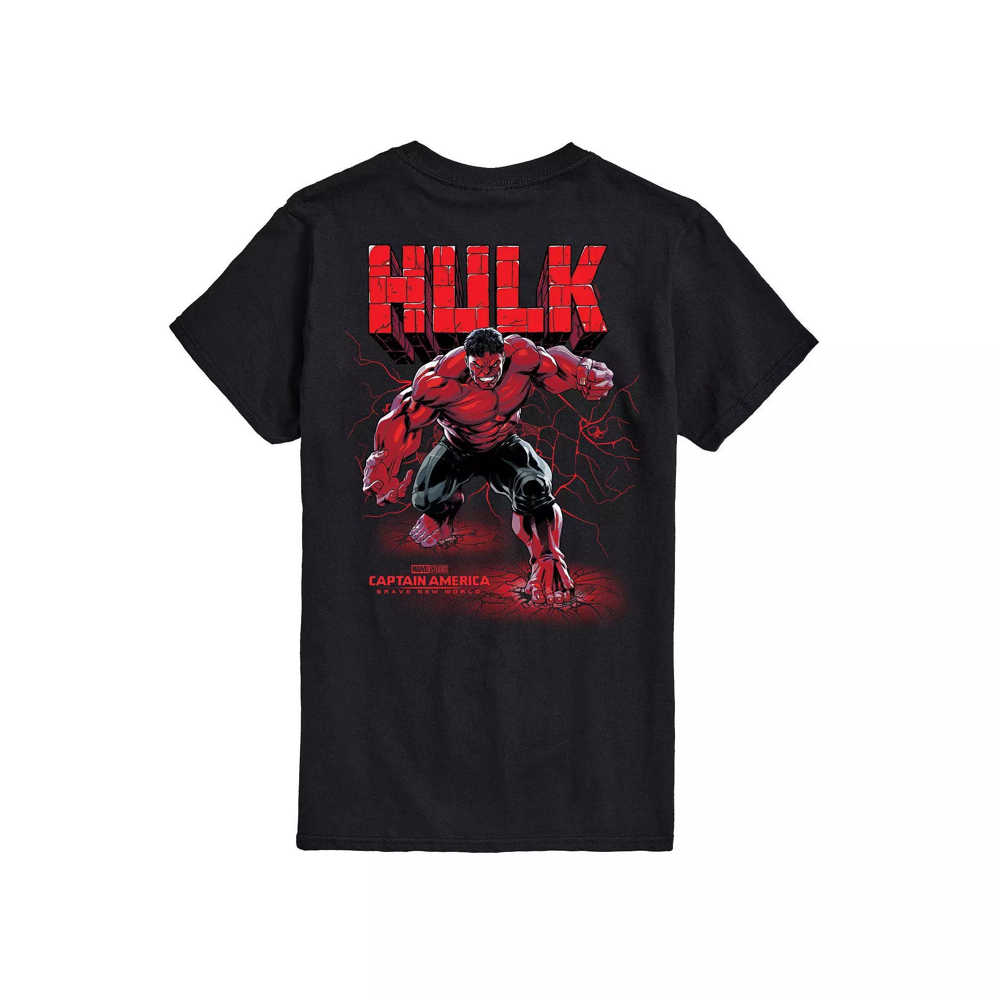 Big & Tall Captain America Brave New World Red Hulk Graphic Tee, Mens Product Image